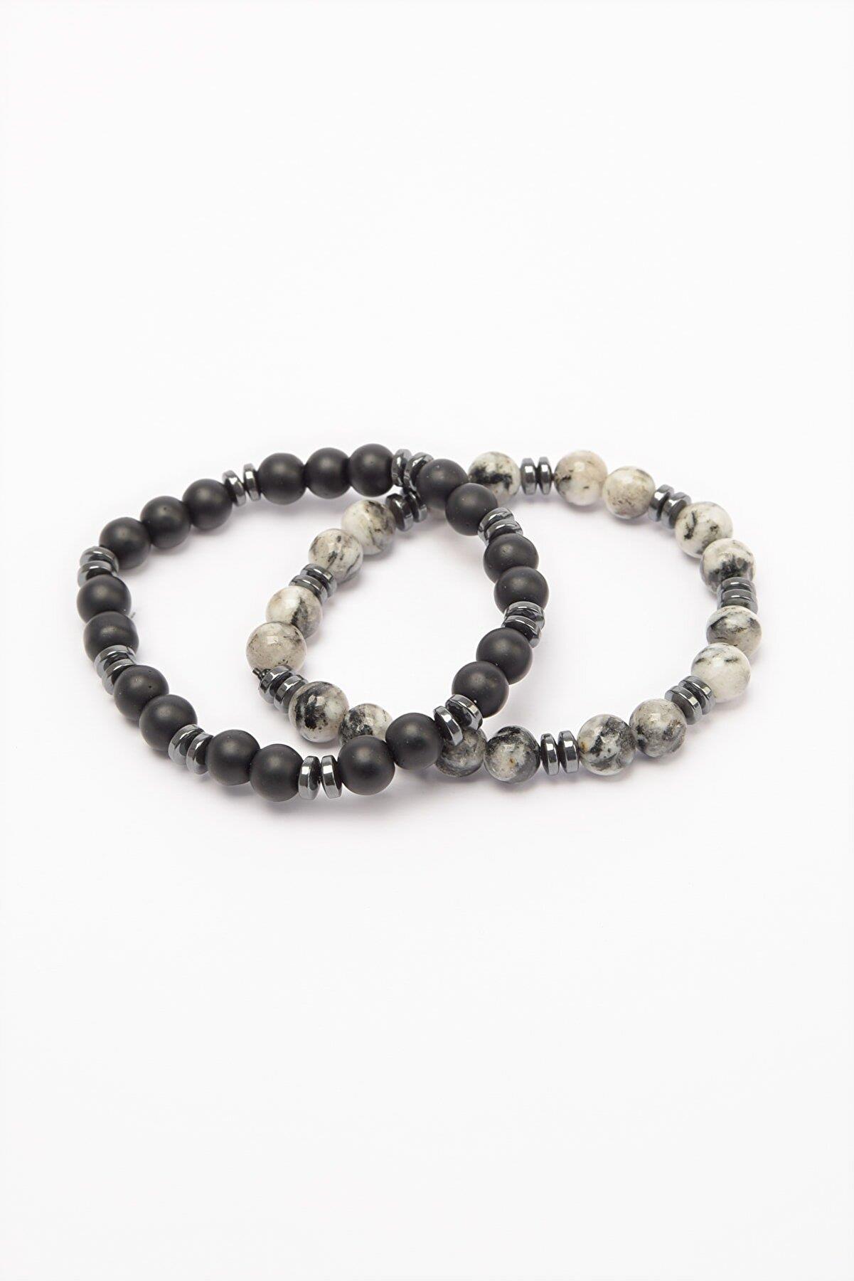 BileklikCEYT ONYX HEMATİT DOĞALTAŞ KOMBİN BİLEKLİK GARANTİLİJanti