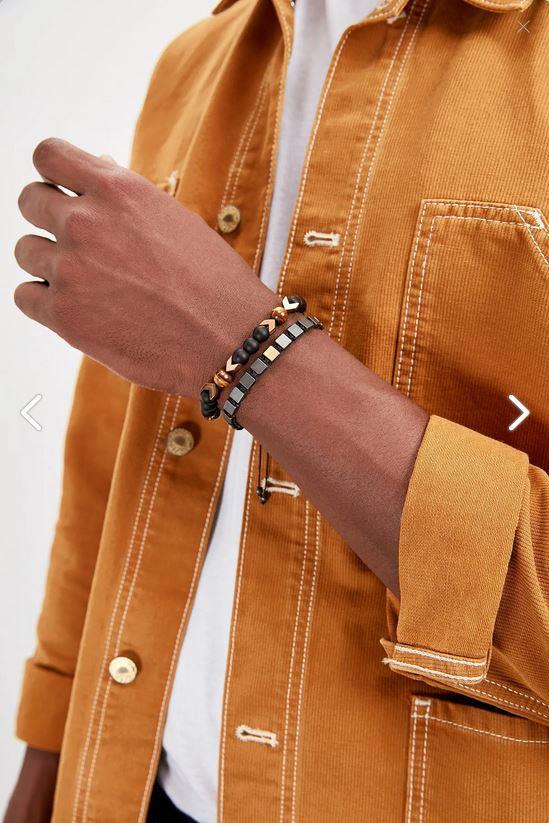 BileklikORİJİNAL KAPLANGÖZÜ HEMATİT ONYX DOĞALTAŞ KOMBİN BİLEKLİK GARANTİLİJanti