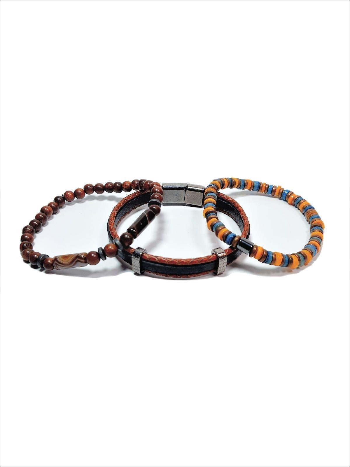 BileklikJTSS23KOB1277 JANTİ KOMBİN BİLEKLİK ORİJİNAL MAZI AĞACI BORU AKİK HEMATİT SEDEF DOĞALTAŞ HAKİKİ DERİJanti