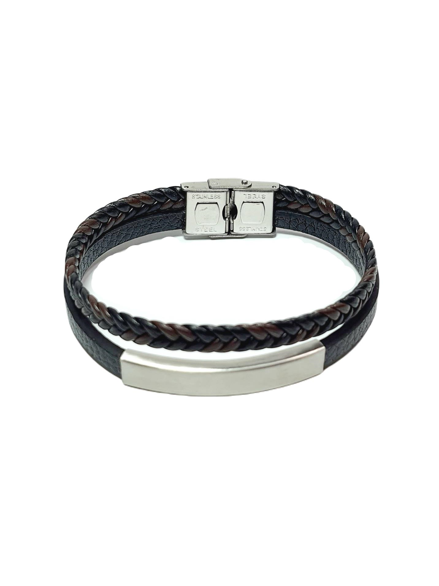 Deri BileklikJTSS25DEB1499 SAÇ ÖRGÜ ve DÜZ DERİ GÜMÜŞ GRİ ÇELİK APARATLI ve ÇELİK KAPAMA SİYAH JANTİ DERİ BİLEKLİKJantideri bileklik, bileklik, erkek bileklik, hediye bileklik, janti bileklik, babalar günü, sevgililer günü, yılbaşı, öğretmenler günü, suni deri, özel günlere hediye, erkek hediye