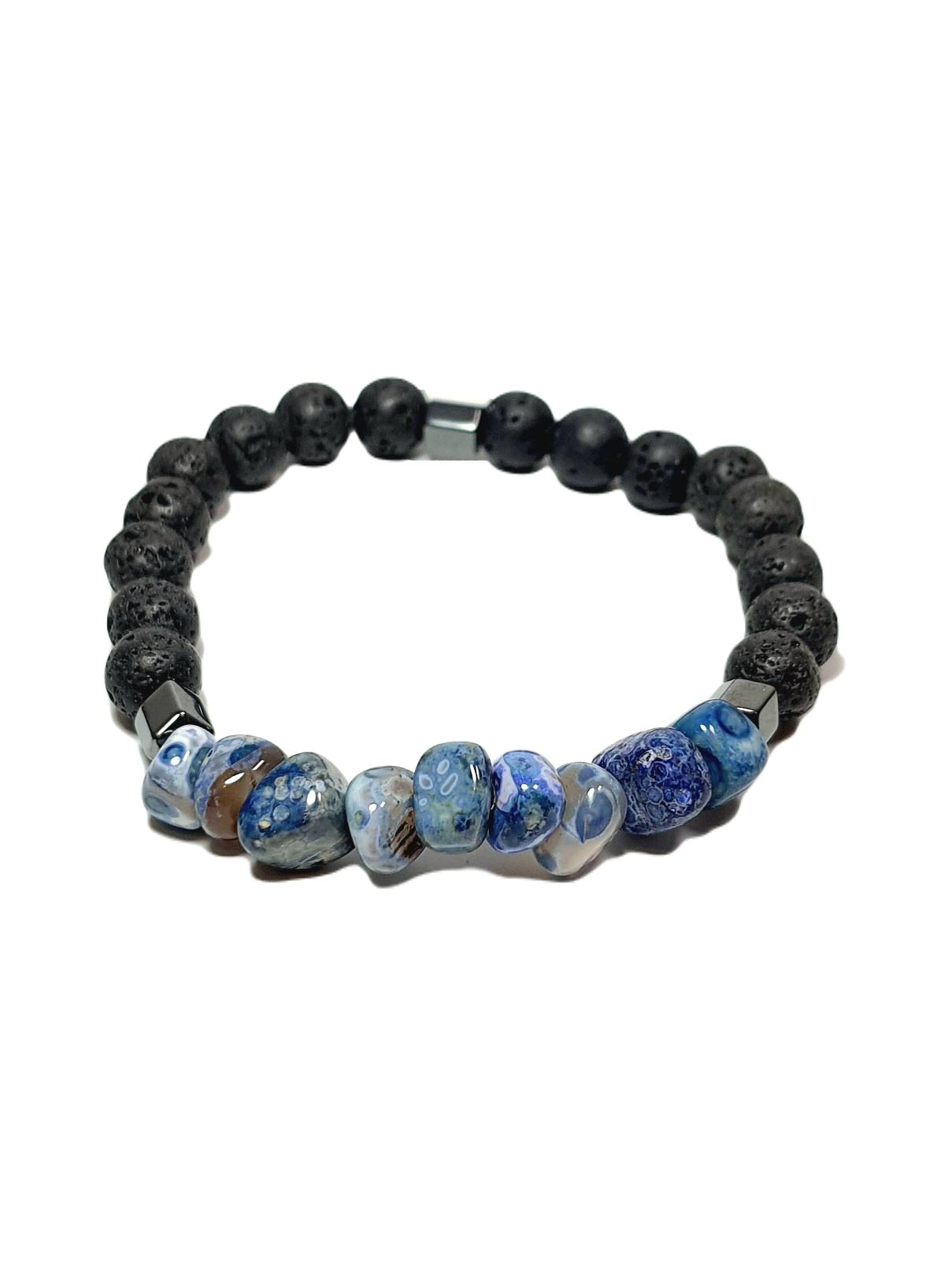 Doğaltaş BileklikJTSS25DOB1522 SODALİT LAV HEMATİT SİYAH MAVİ JANTİ DOĞALTAŞ BİLEKLİKJanti