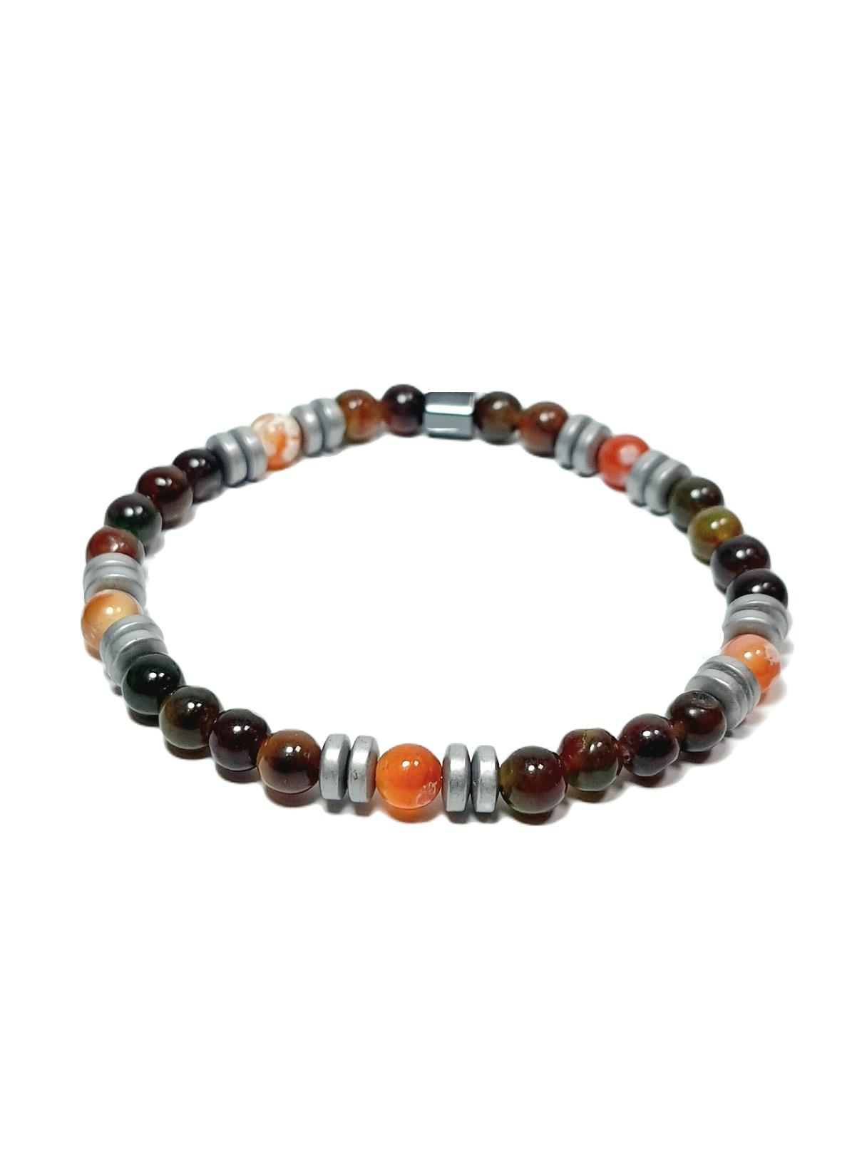 Doğaltaş BileklikJTSS25DOB1530 AKİK HEMATİT ÇOK RENKLİ JANTİ DOĞALTAŞ BİLEKLİKJanti