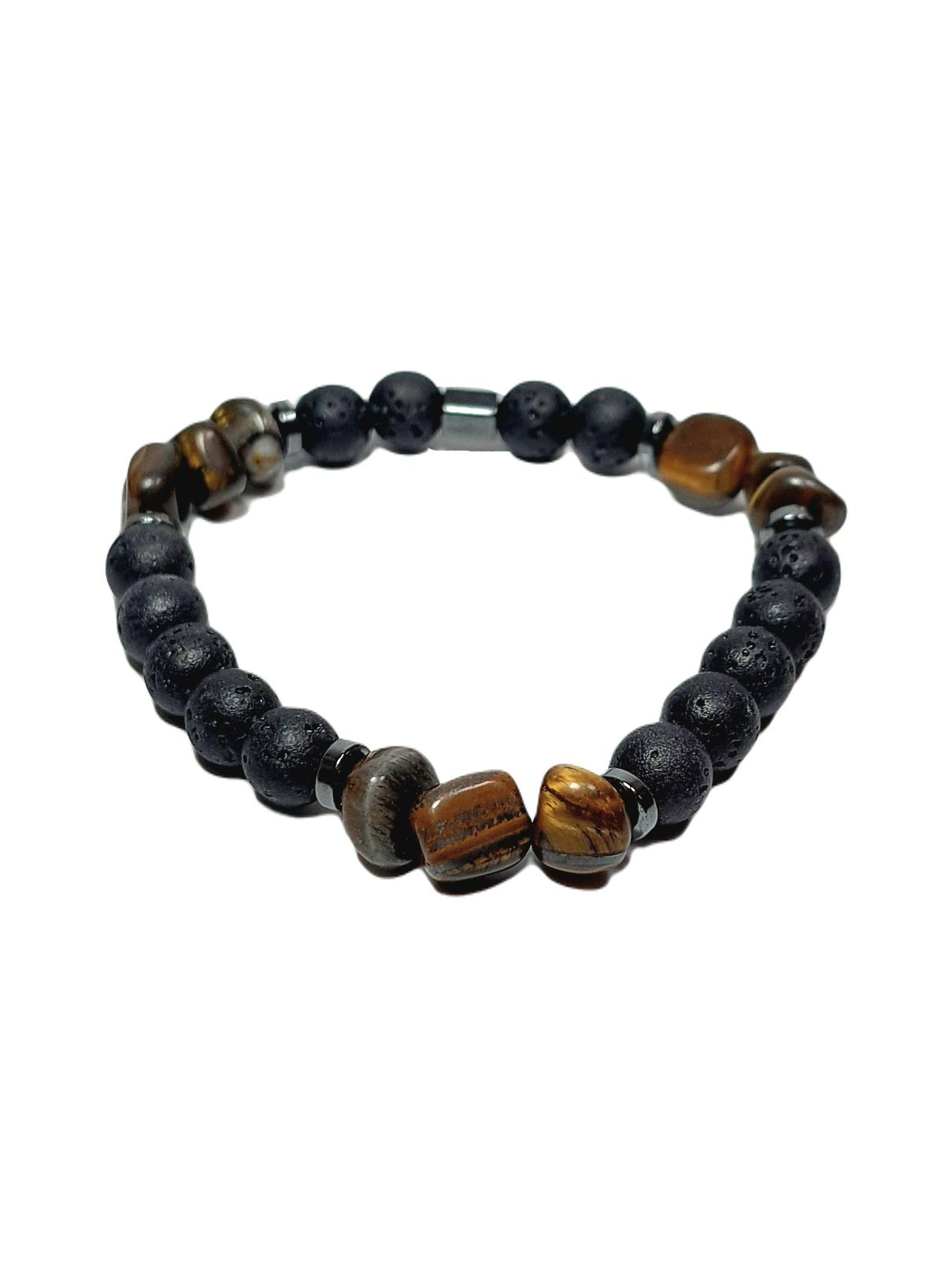 Doğaltaş BileklikJTSS25DOB1546 KAPLANGÖZÜ LAV HEMATİT SİYAH JANTİ DOĞALTAŞ BİLEKLİKJanti