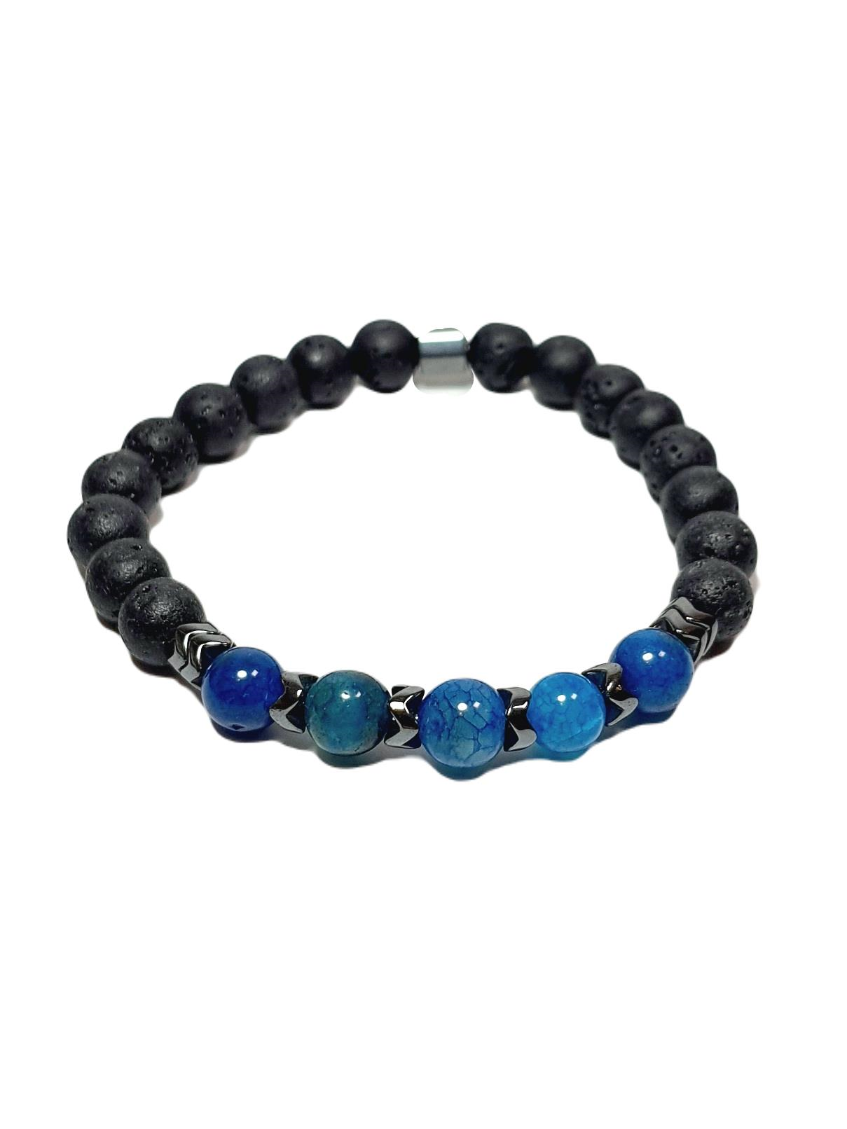 Doğaltaş BileklikJTSS25DOB1555 AKİK LAV HEMATİT SİYAH JANTİ DOĞALTAŞ BİLEKLİKJanti