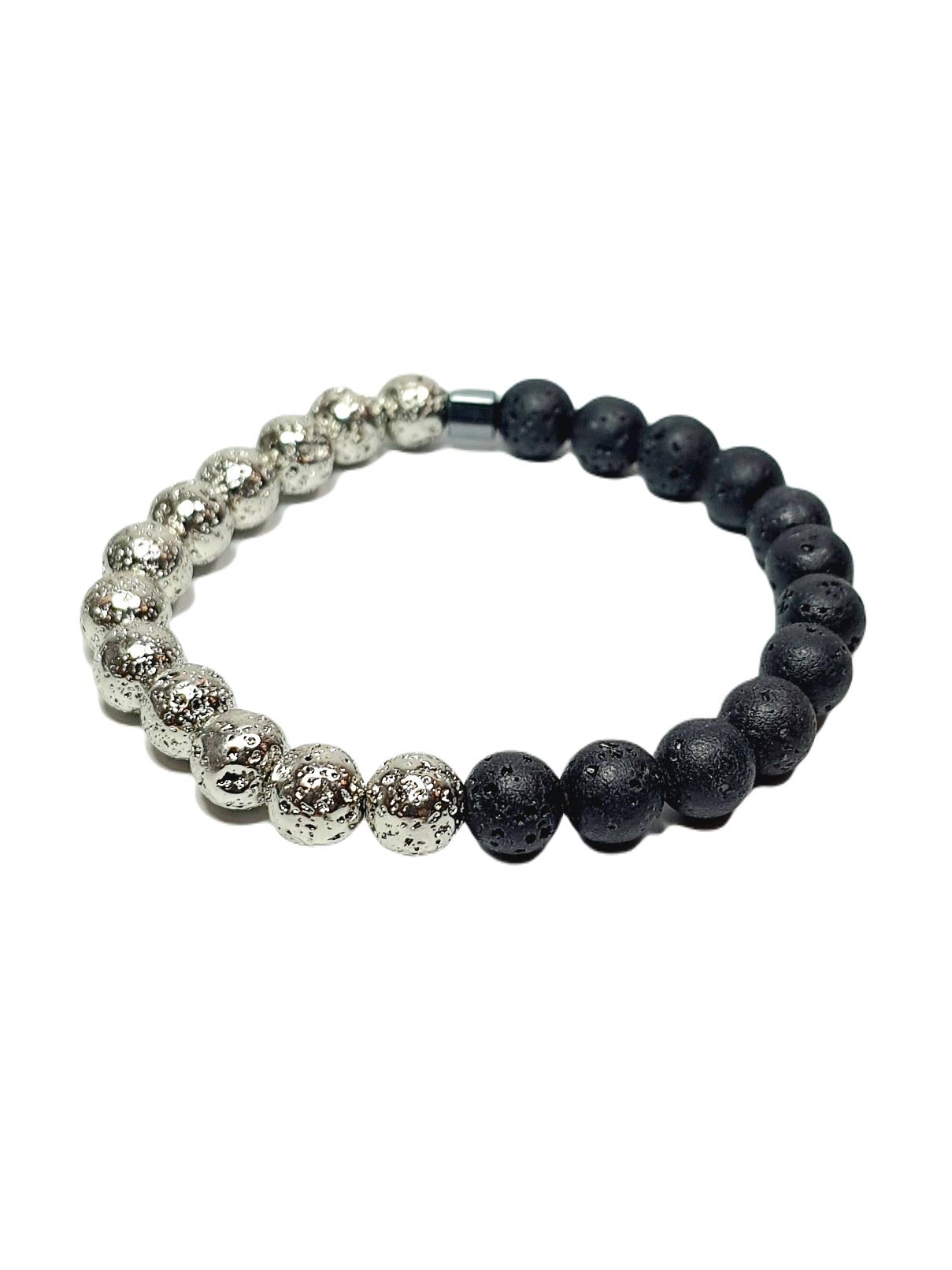 Doğaltaş BileklikJTSS25DOB1559 LAV HEMATİT GÜMÜŞ RENGİ JANTİ DOĞALTAŞ BİLEKLİKJanti