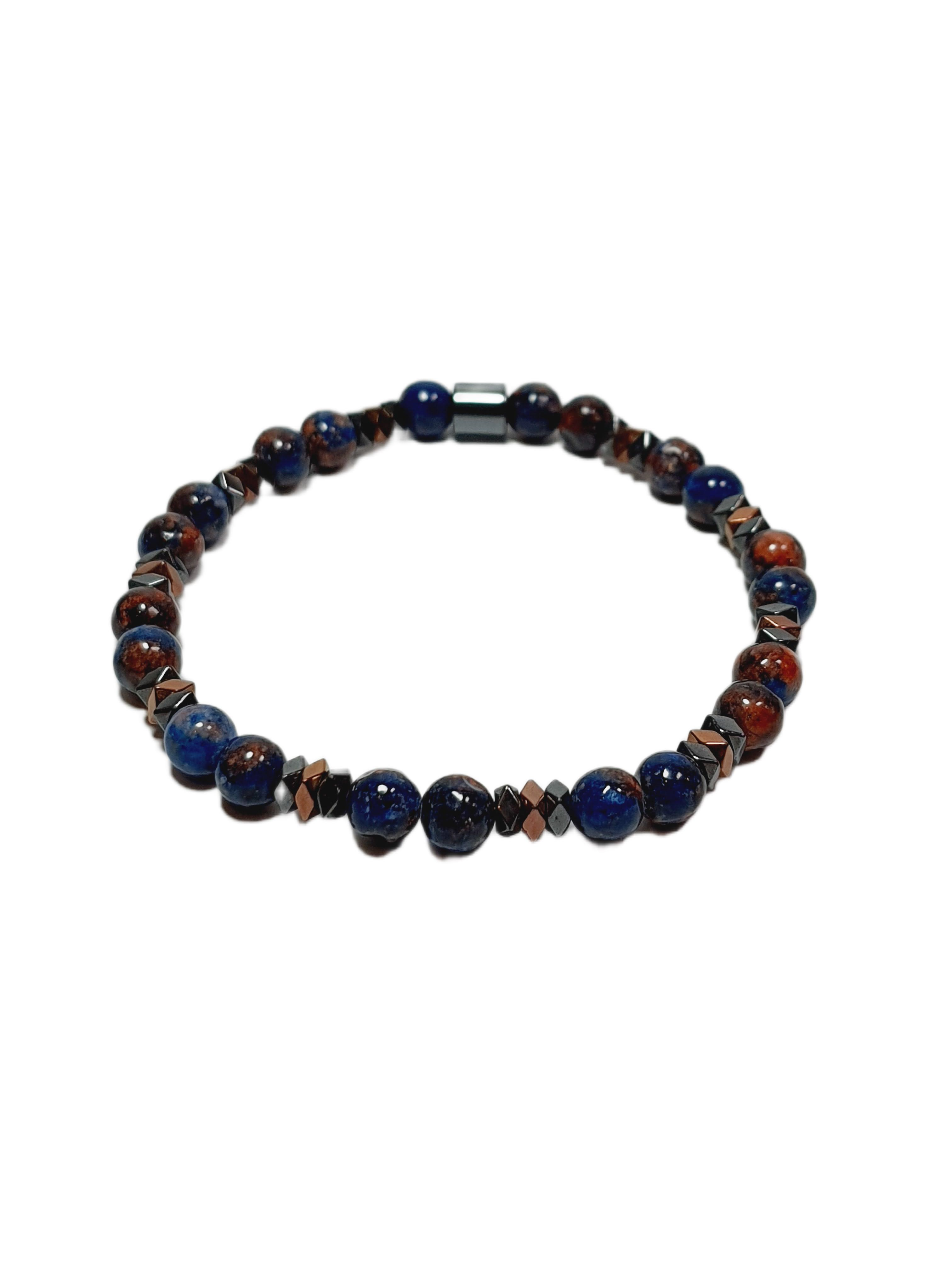 Doğaltaş BileklikJTSS26BLK1692 CEYT ve HEMATİT DOĞALTAŞ ESNEK 6 MM JANTİ BİLEKLİKJanti