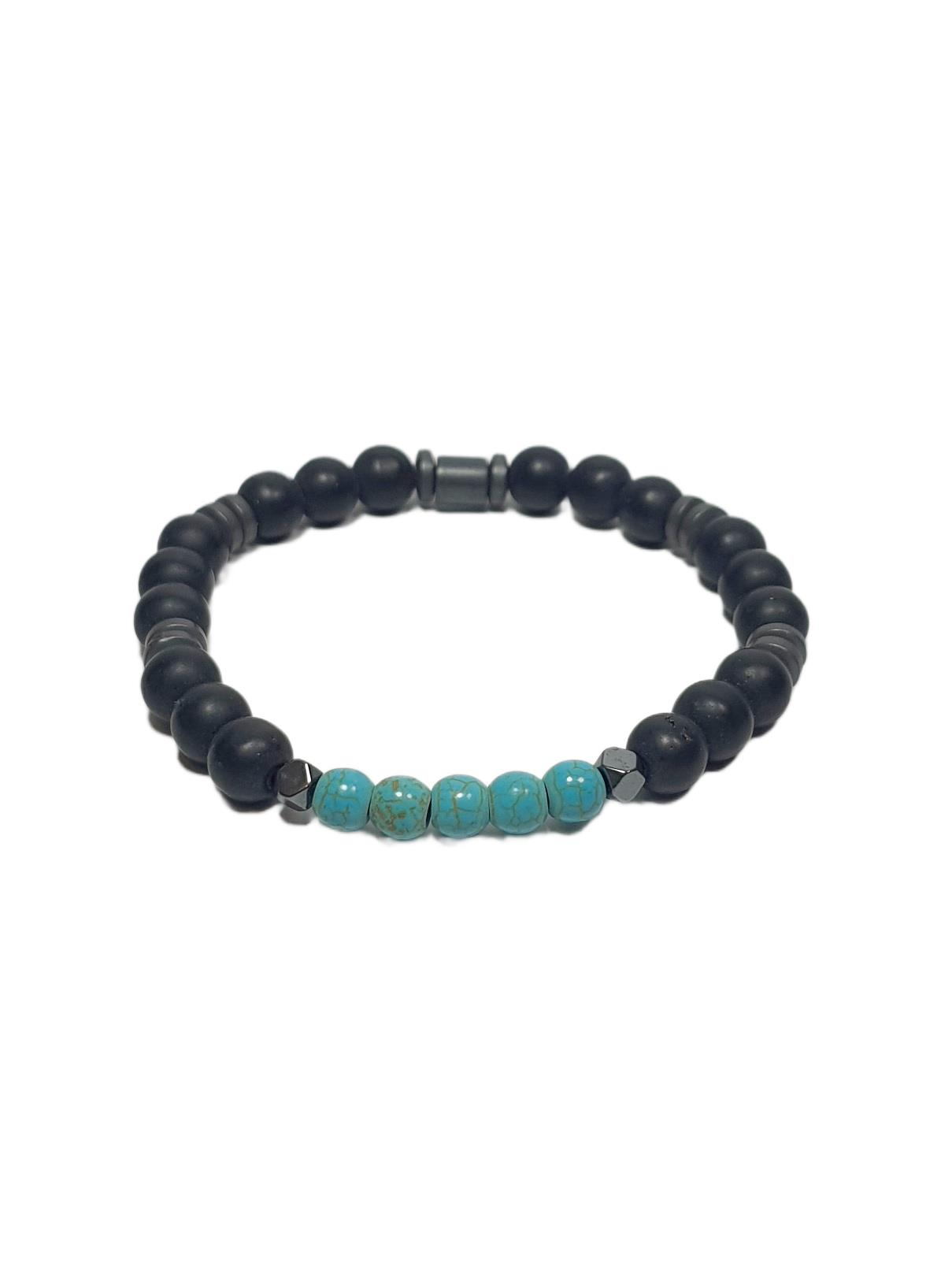 Doğaltaş BileklikJTSS26BLK1750 CEYT TURKUAZ HEMATİT ONYX DOĞALTAŞ JANTİ BİLEKLİKJanti