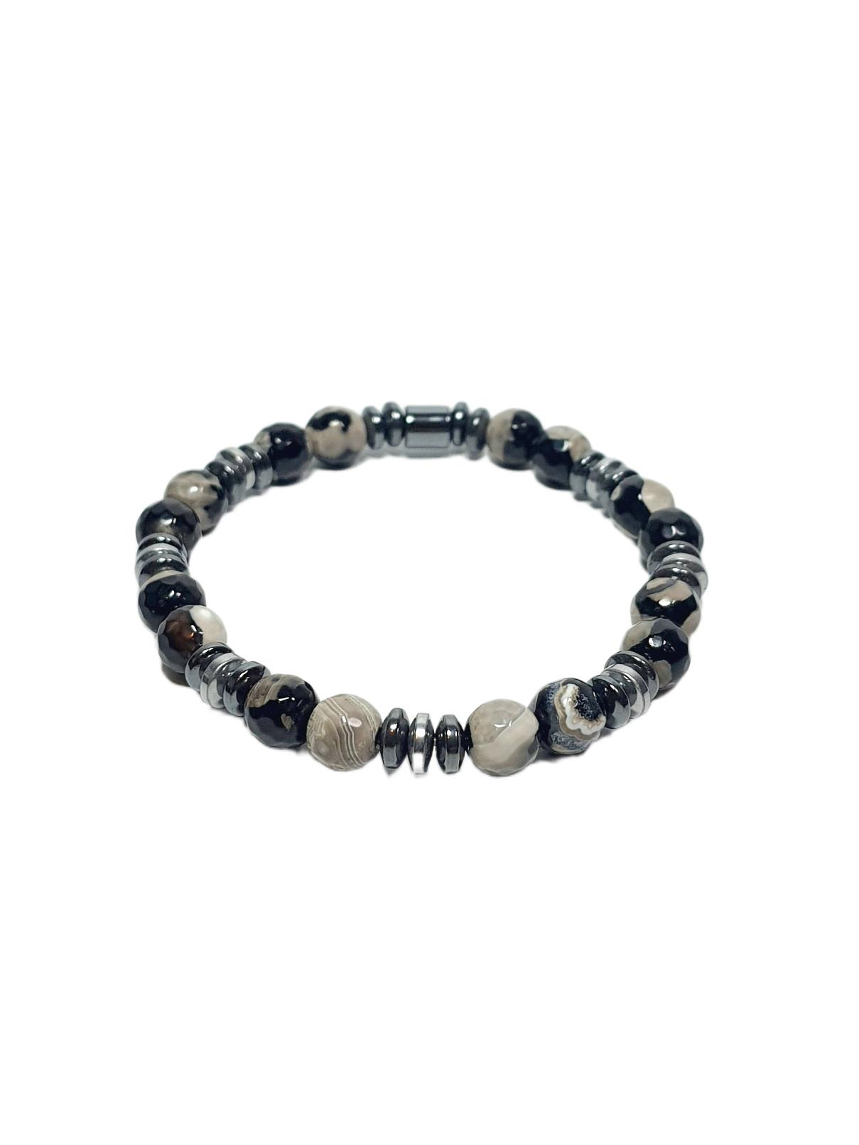 Doğaltaş BileklikJTSS26BLK1852 AKİK HEMATİT DOĞALTAŞ SİYAH 8 MM GARANTİLİ ESNEK JANTİ BİLEKLİKJanti