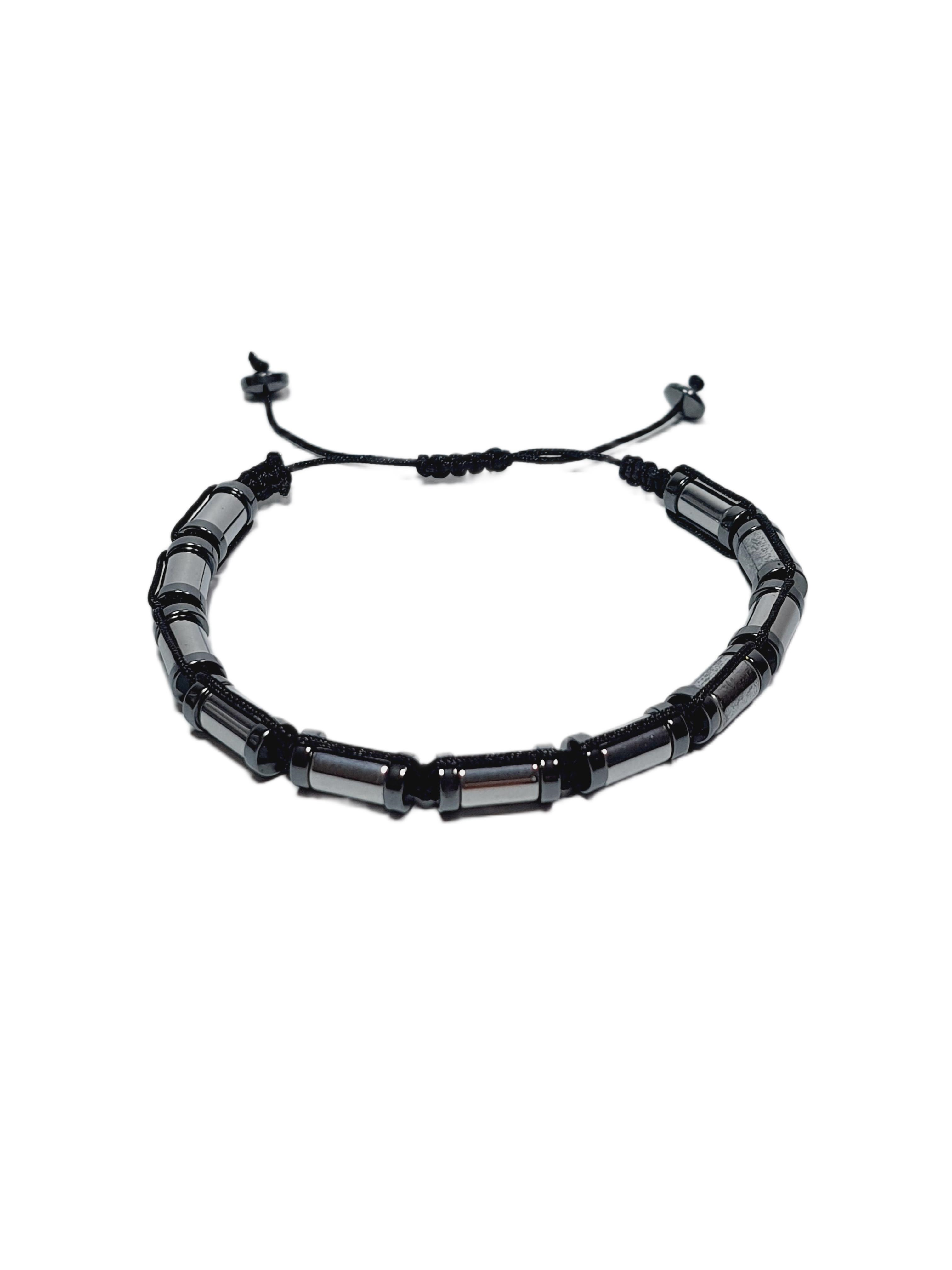 Doğaltaş BileklikJTSS26BLK1865 HEMATİT DOĞALTAŞ MAKROME İPLİ GRİ 6 MM GARANTİLİ KUTULU JANTİ BİLEKLİKJanti