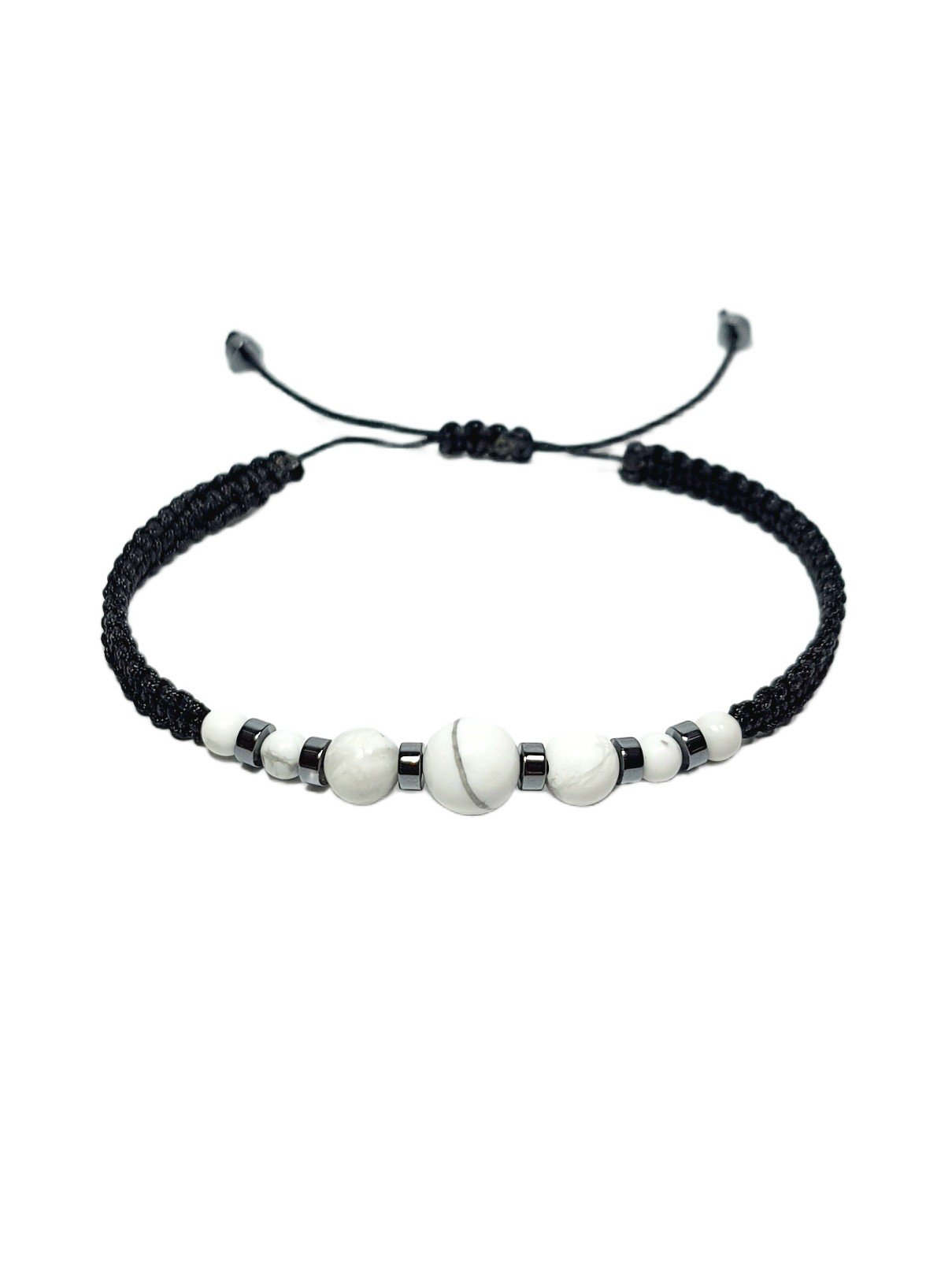 BileklikJTSS26BLK1871 HAVLİT ve HEMATİT DOĞALTAŞ MAKROME İP EL ÖRMESİ SARI GOLD SİYAH UNISEX BİLEKLİK GARANTİLİ KUTULU JANTİ BİLEKLİKJanti