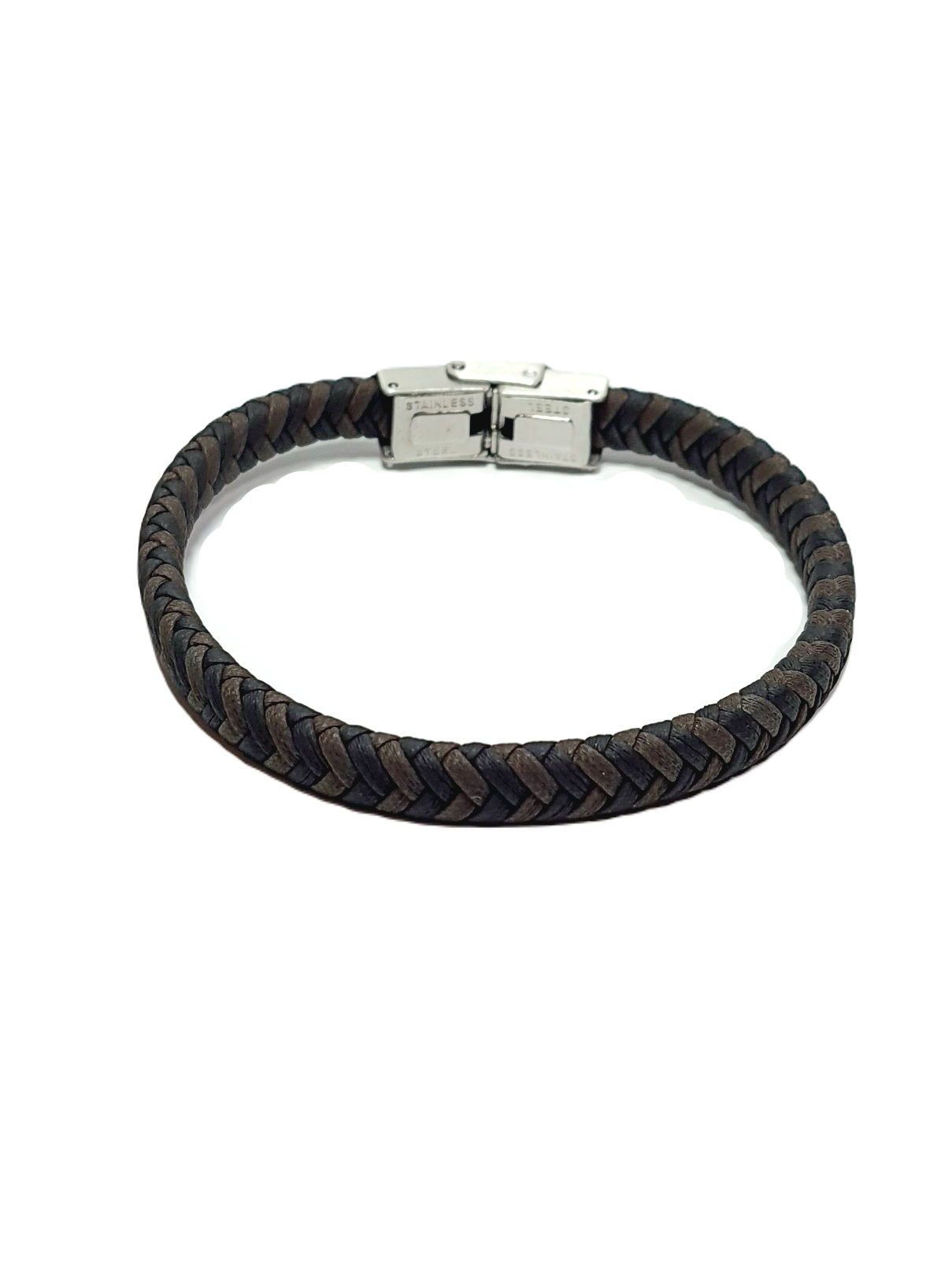 Deri BileklikLFNSS25DCB112350102-DOR1-STANDARTJANTİ LFN12 mm Suni deri çelik çengelli kapama bileklik