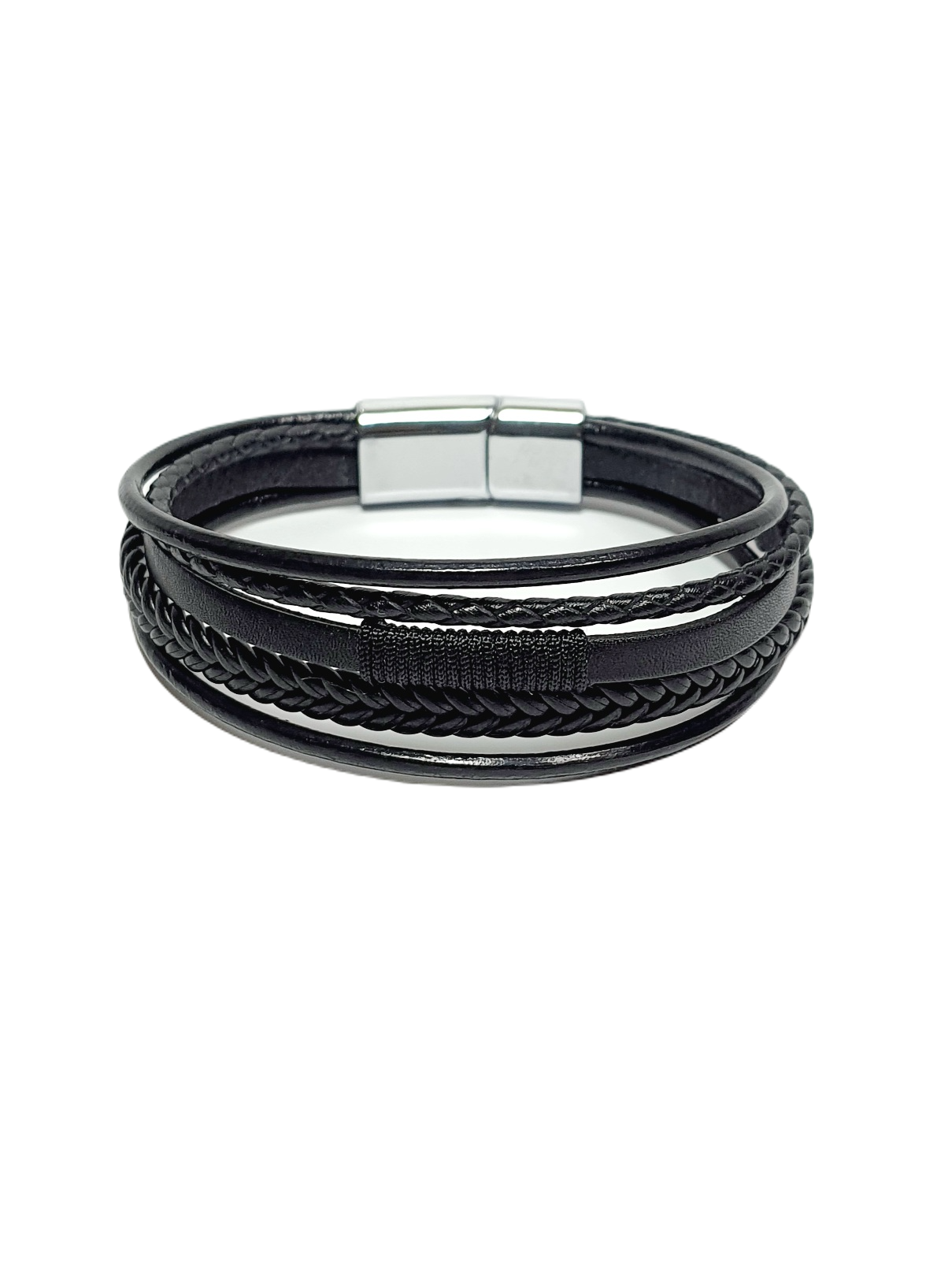 Deri BileklikLFNSS25DKB112350100-BENEDICT-STANDARTJANTİ LFN12 mm Hakiki Deri ve Suni Deri Krom kaplama mıknatıs kapama bileklik