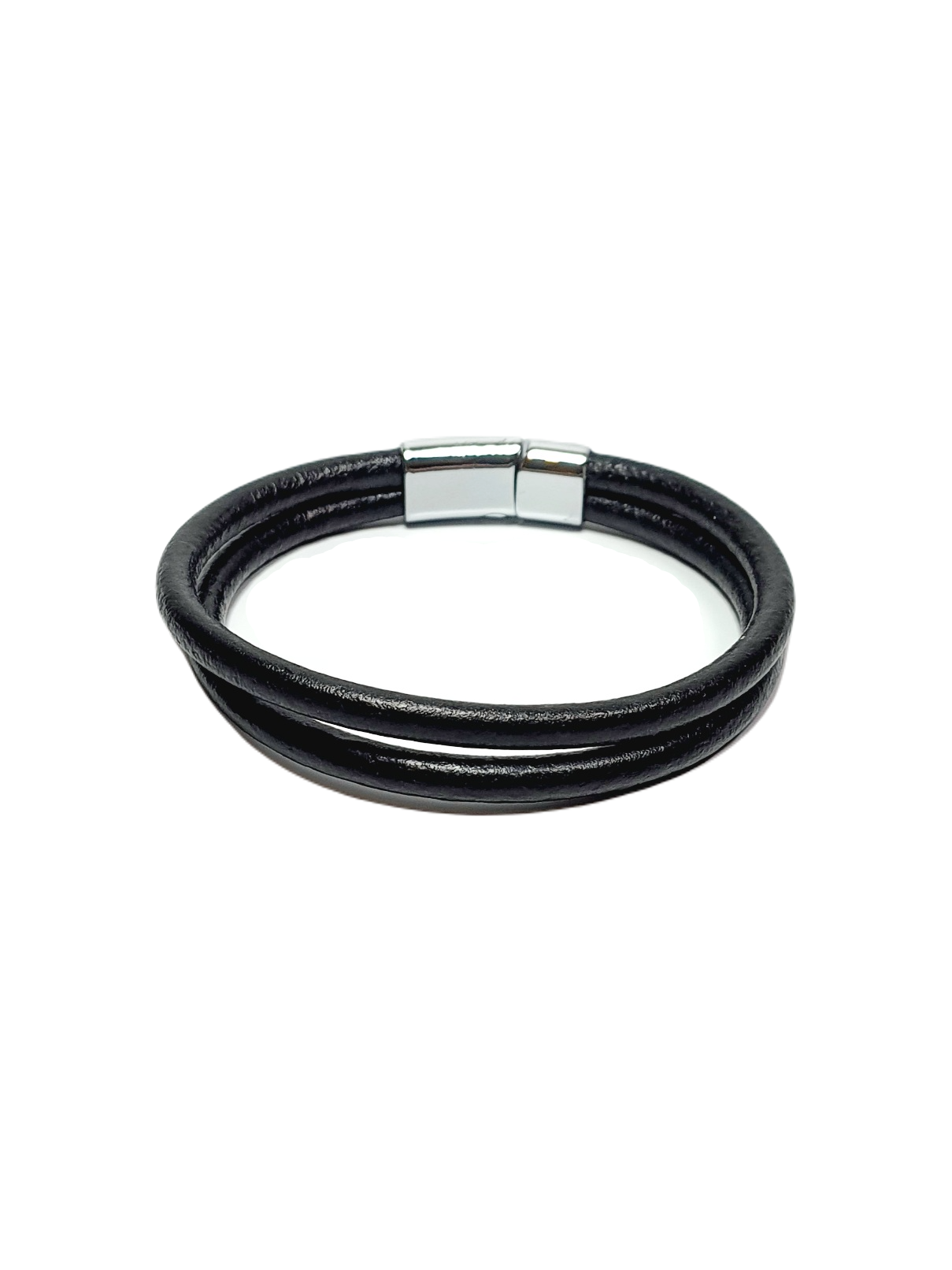 Deri BileklikLFNSS25DKB112350104-JAKE2-STANDARTJANTİ LFN12 mm Hakiki Deri Krom kaplama mıknatıs kapama bileklik