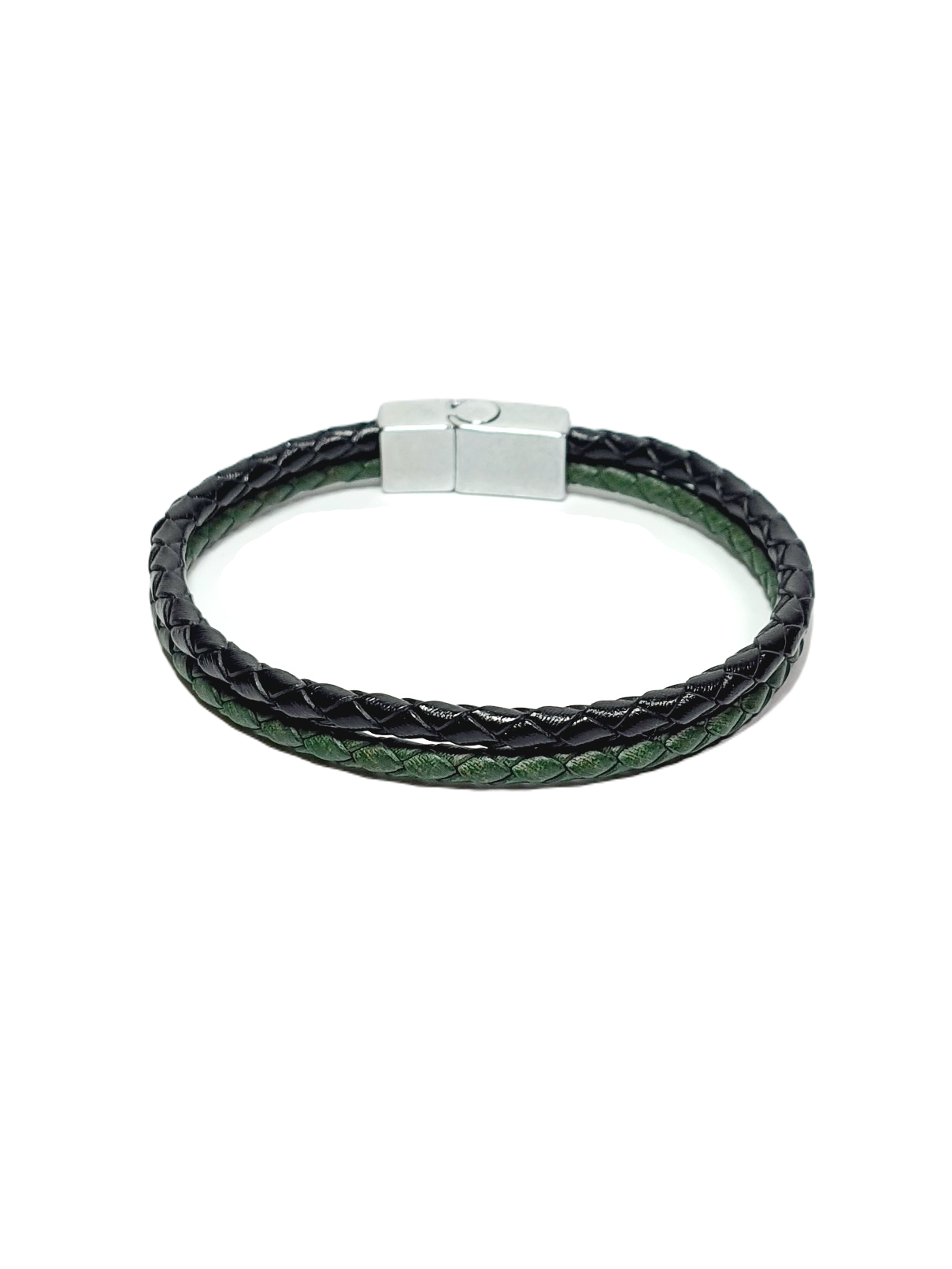 Deri BileklikLFNSS25DKB112350108-BARON3-STANDARTJANTİ LFN8 mm Hakiki Deri Krom kaplama mıknatıs kapama bileklik