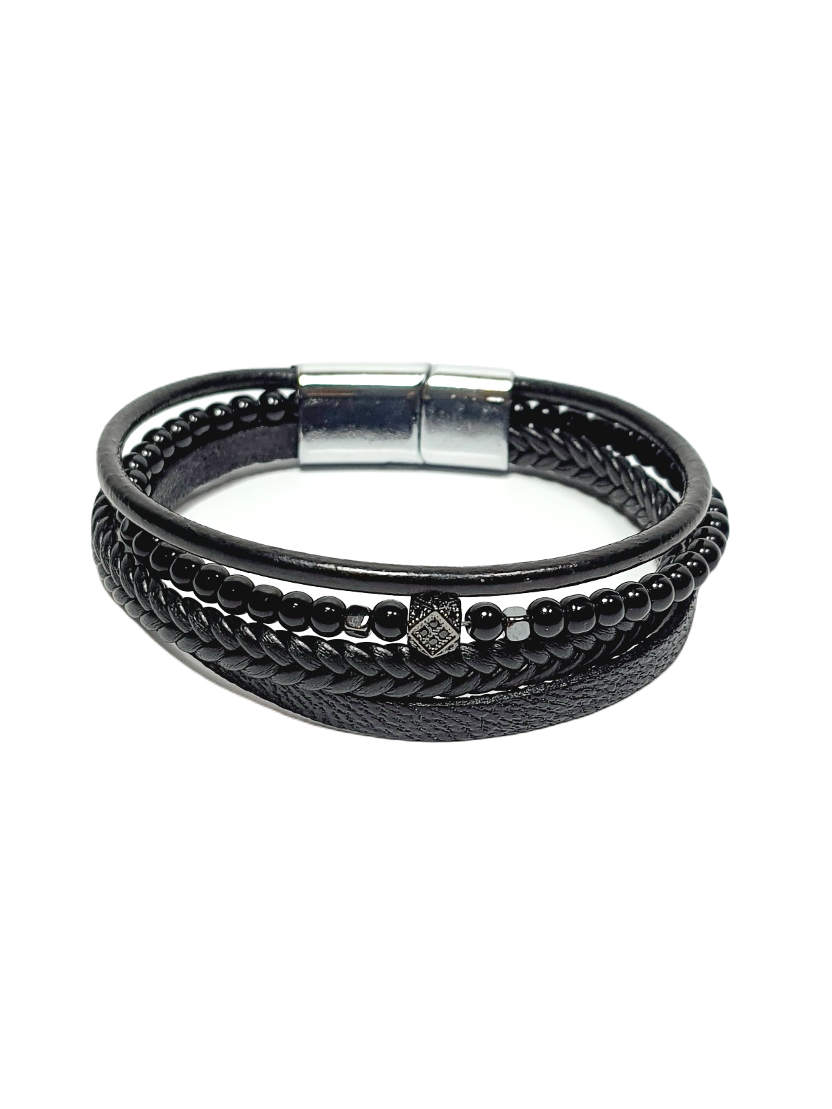 Deri BileklikLFNSS25DKB112350117-CHEN2-STANDARTJANTİ LFN15 mm Hakiki Deri ve Suni Deri Krom kaplama mıknatıs kapama bileklik