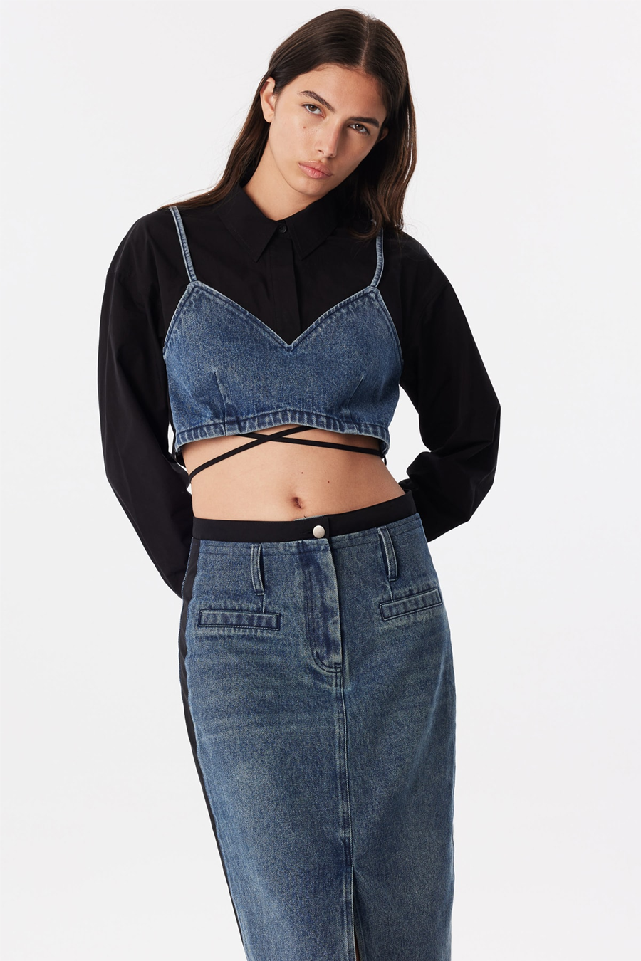 TWIST SIYAH 06057 / BLUZ