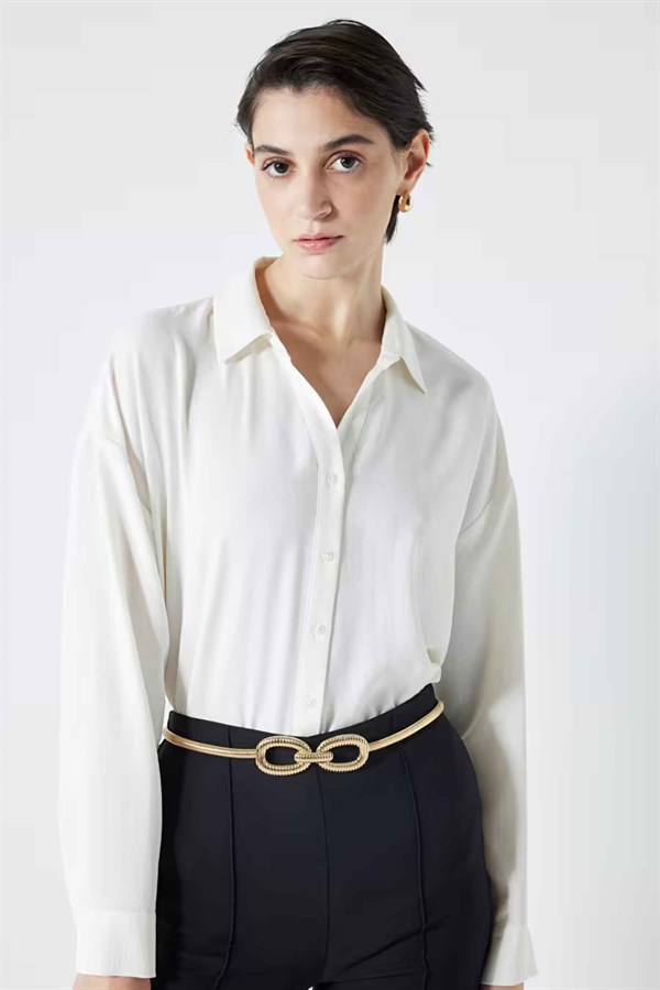 IPEKYOL BEYAZ 06087 / BLUZ