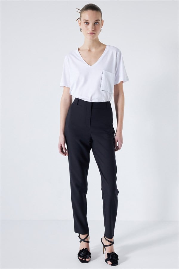 IPEKYOL Siyah Skinny Fit Pantolon 