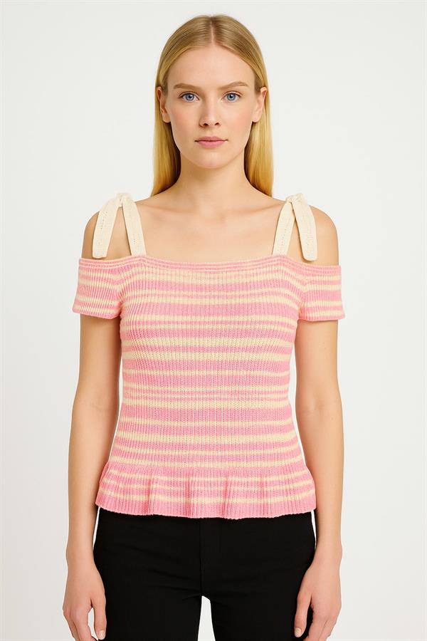 TWIST Askılı Naturel Triko