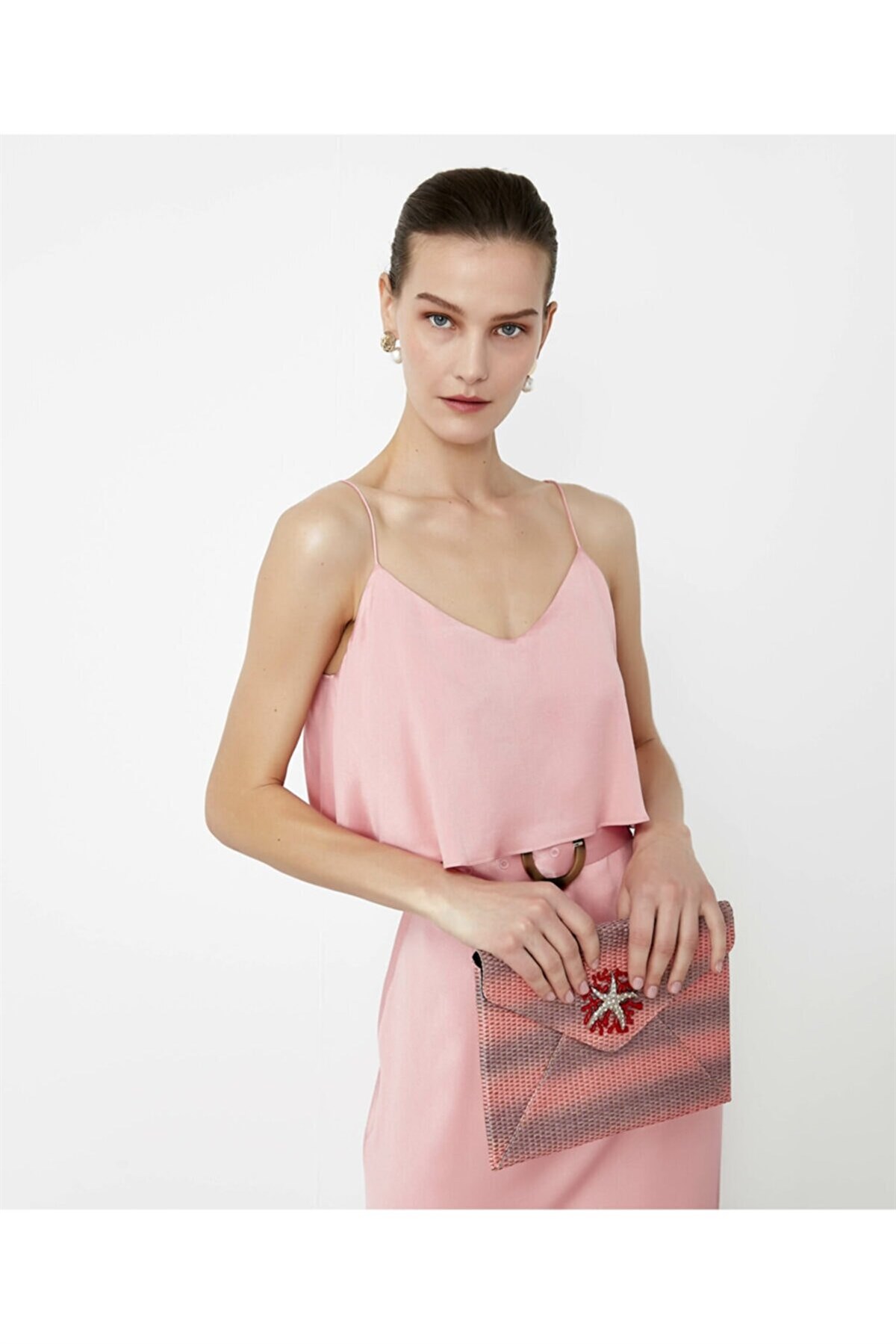 02643 / ELBISE PASTEL PEMBE