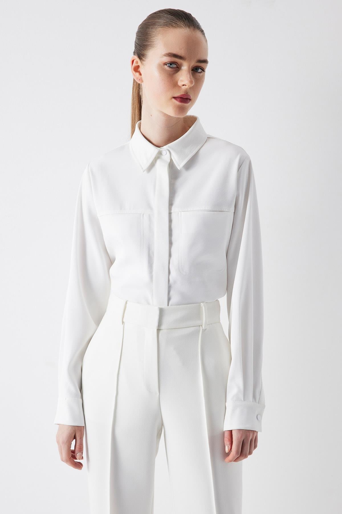 IPEKYOL KIRIK BEYAZ 25219 / GOMLEK