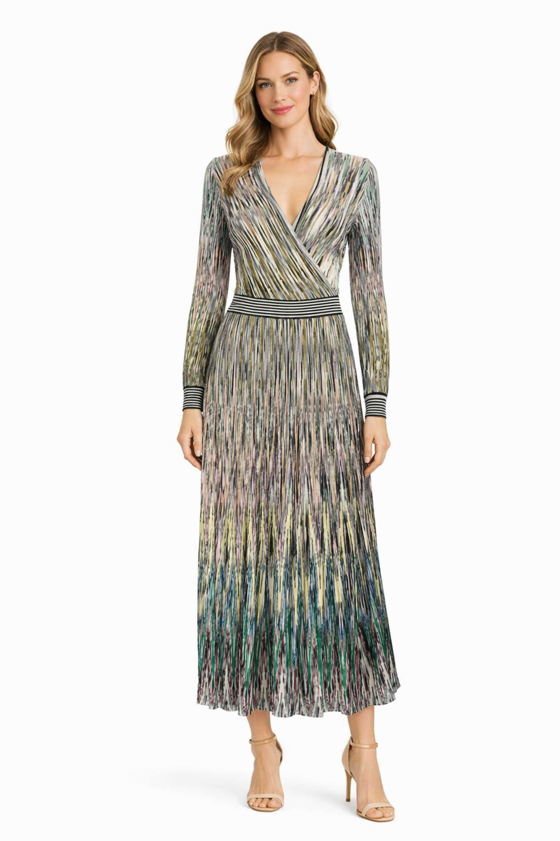 IPEKYOL SIiyah Colorblock Triko Elbise 