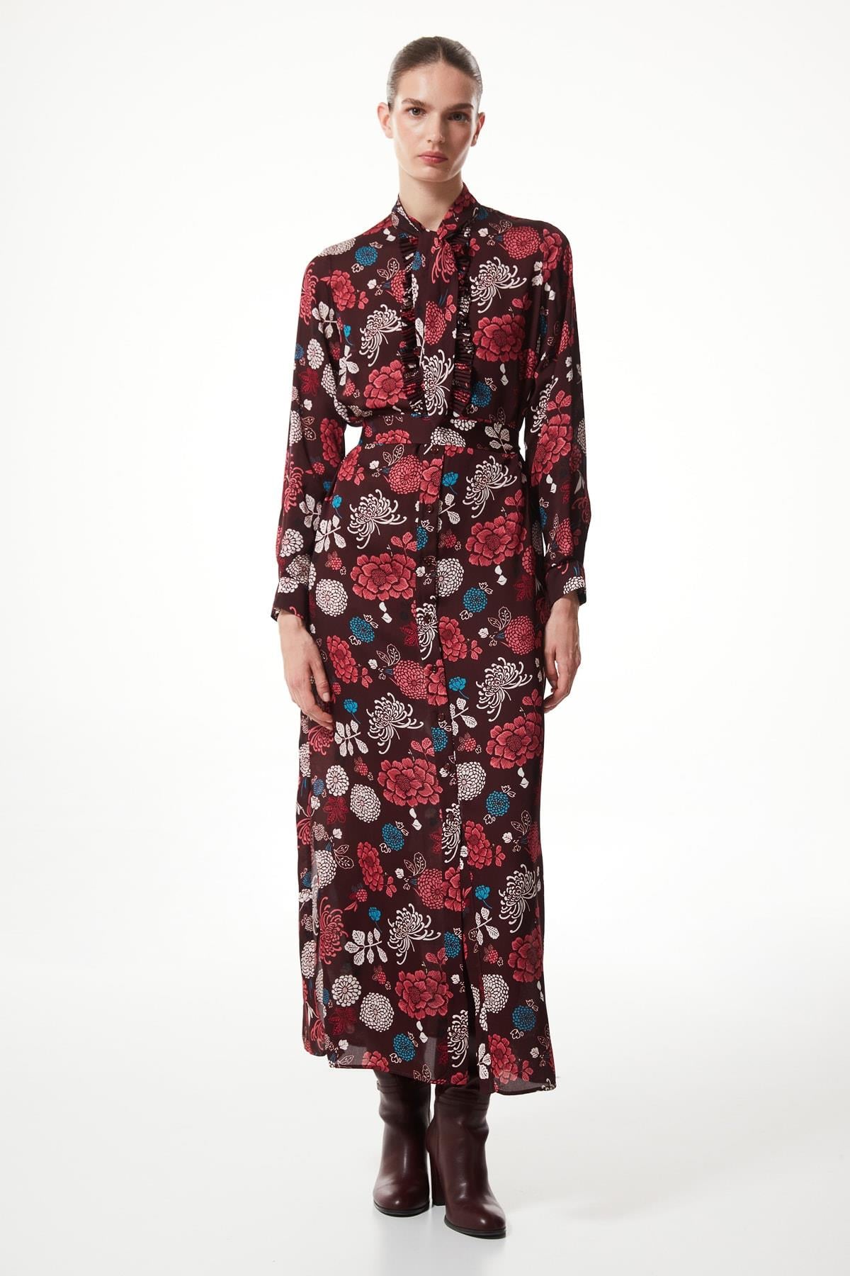 MACHKA BORDO 02121 / ELBISE