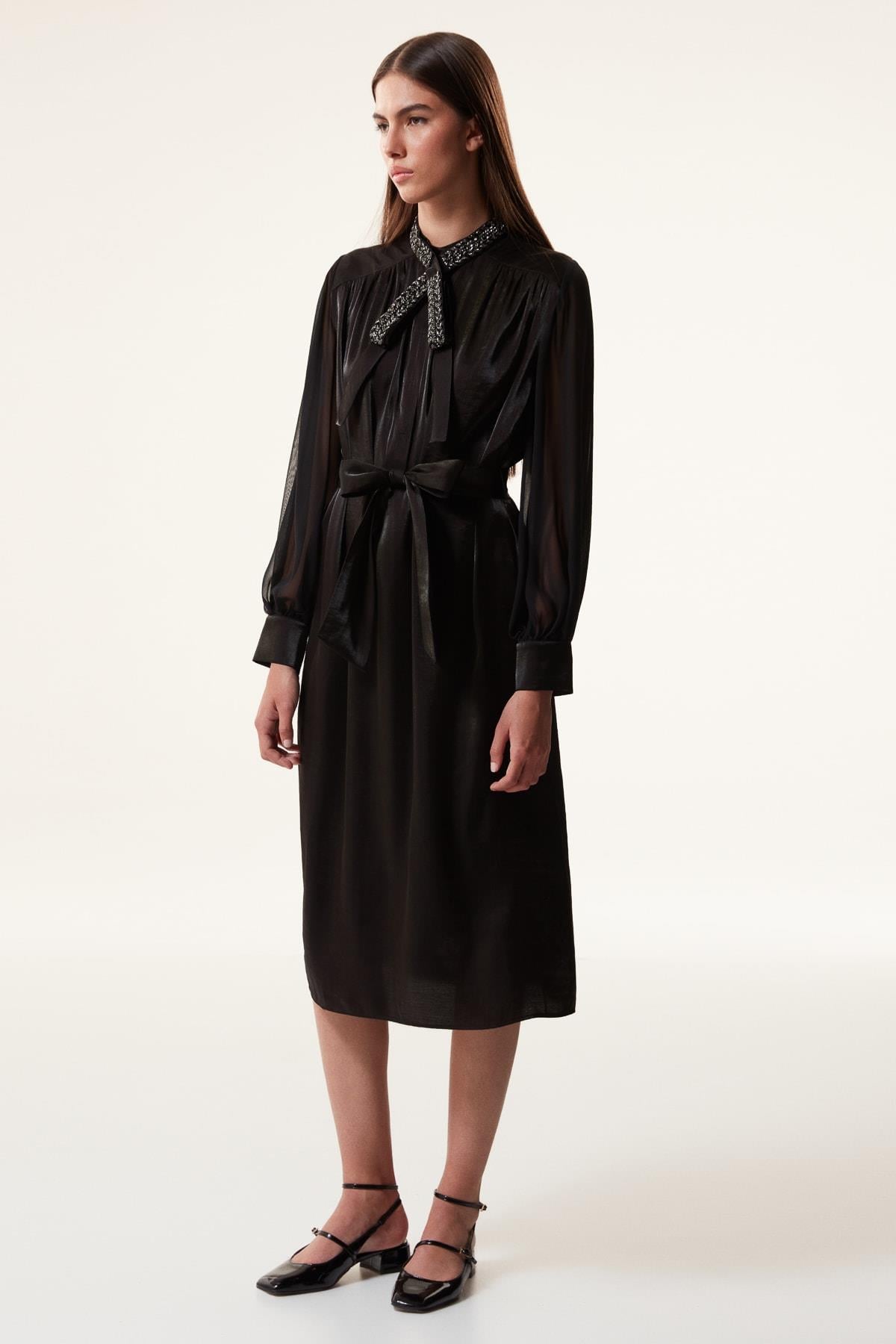 MACHKA SIYAH 02072 / ELBİSE