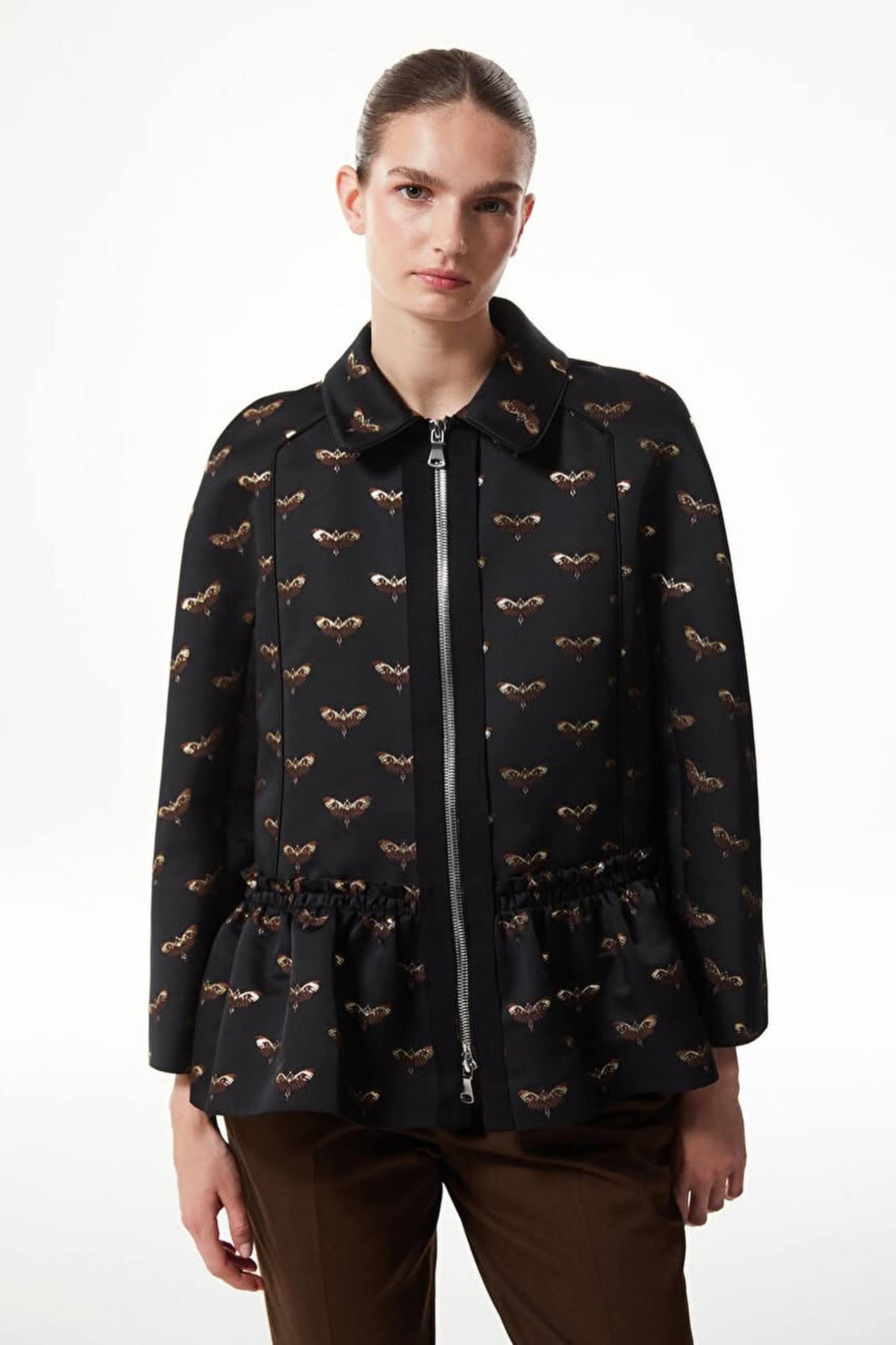 MACHKA Siyah Fermuar Kapama Mont