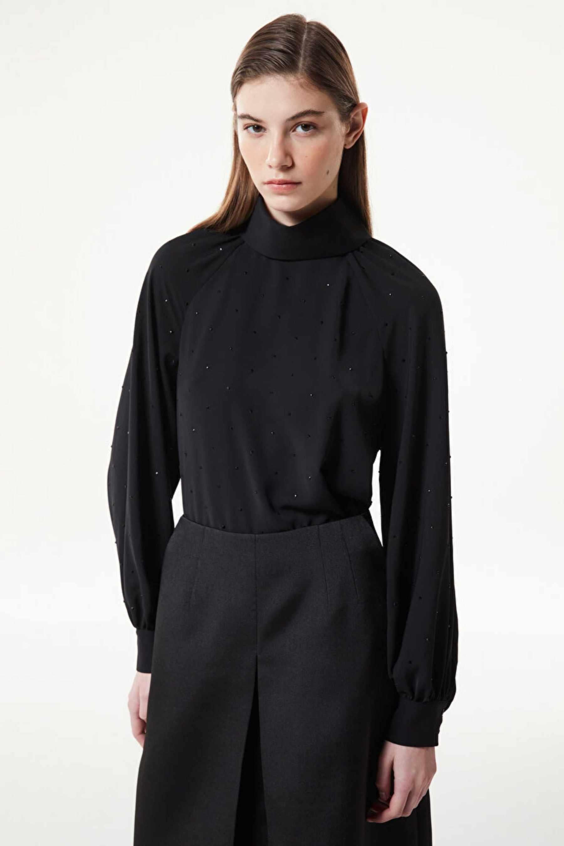 MACHKA Siyah Pilikaşeli Etek 