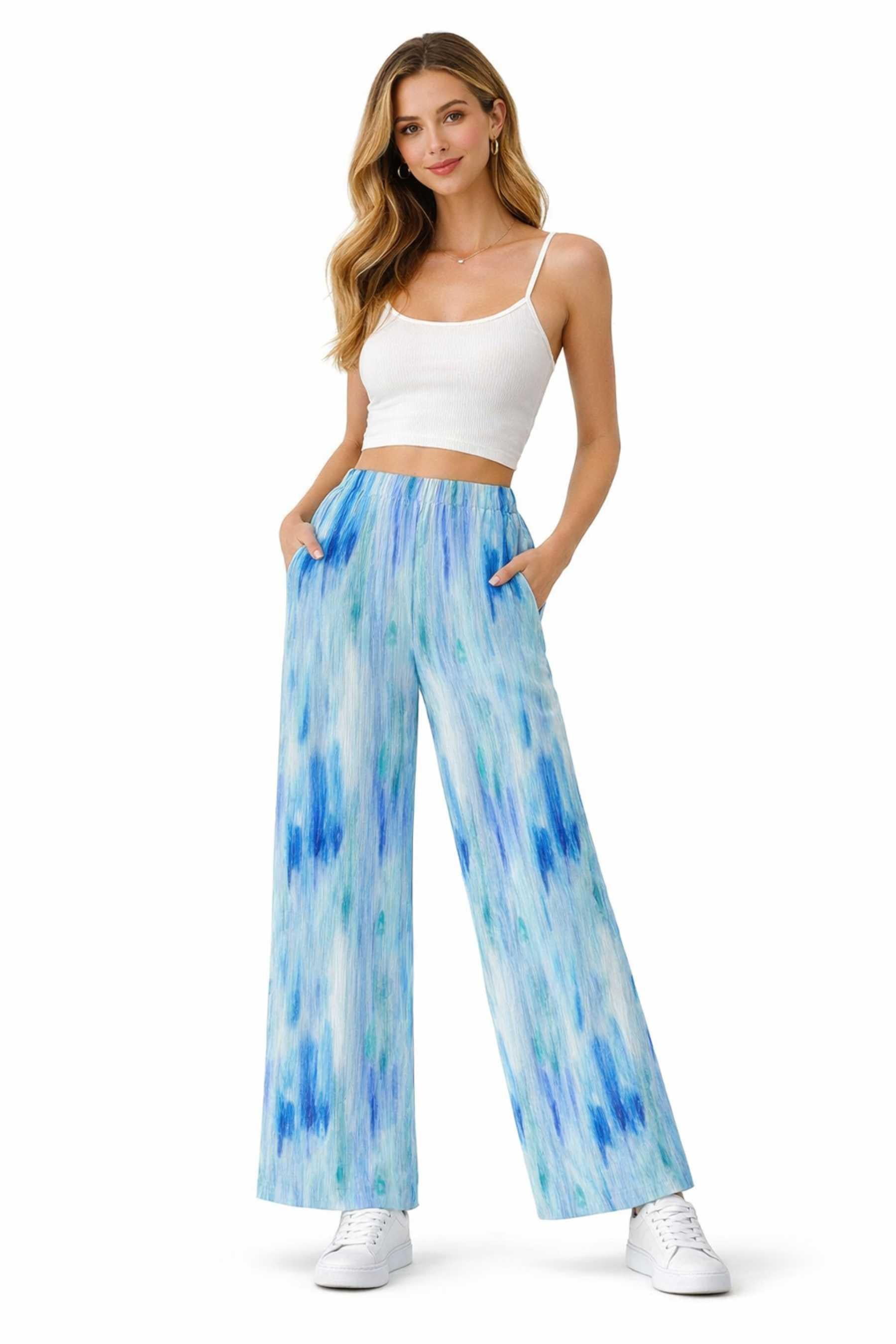 TWIST Açık Mavi Piliseli Pantolon