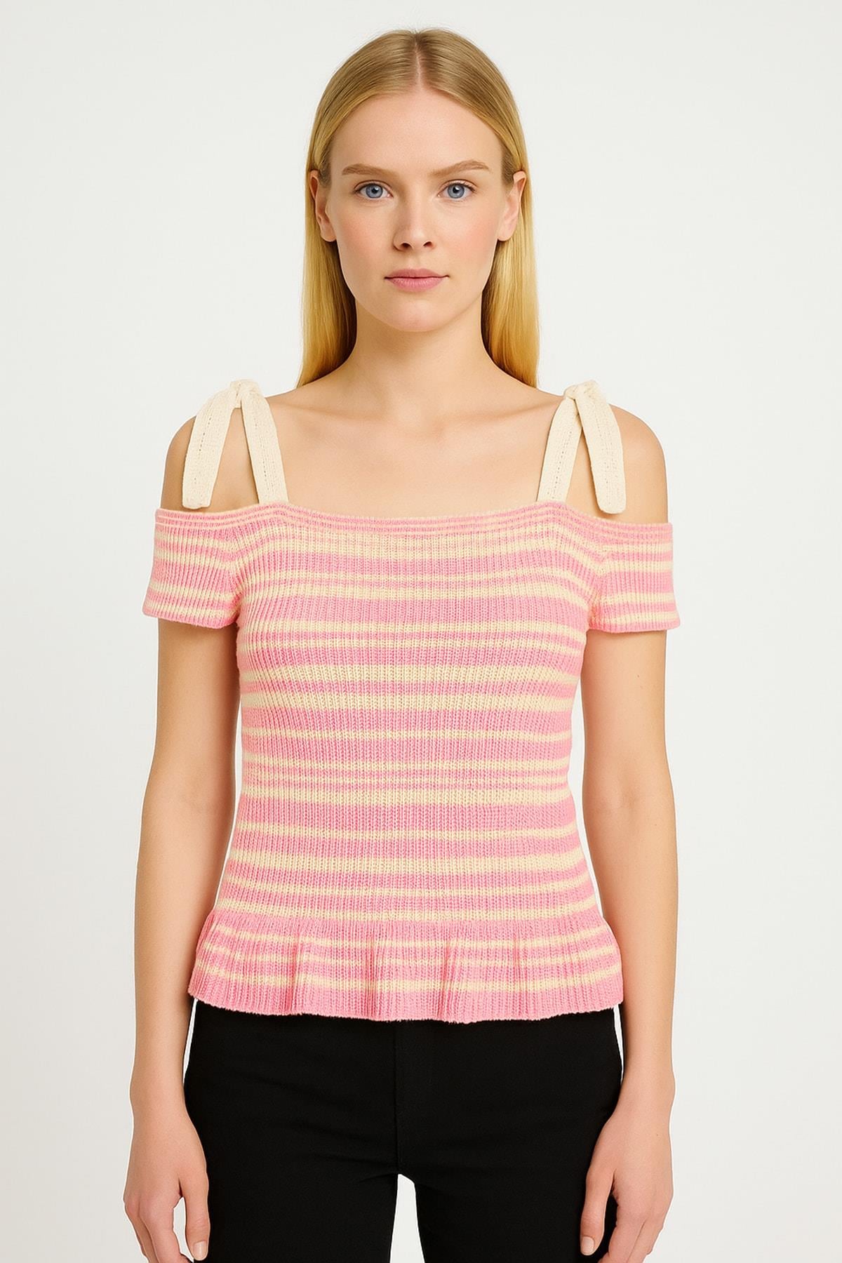 TWIST Askılı Naturel Triko