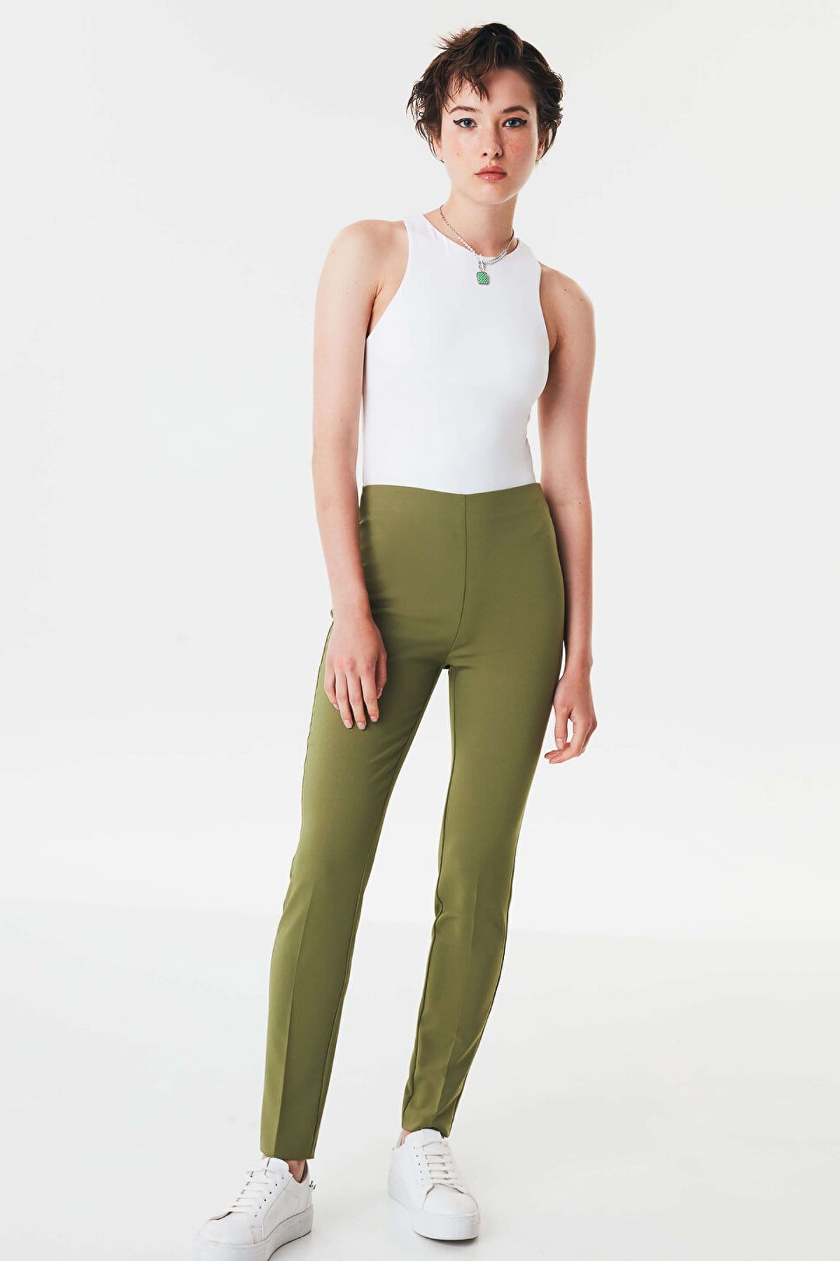 TWIST Haki Skinny Fit Pantolon