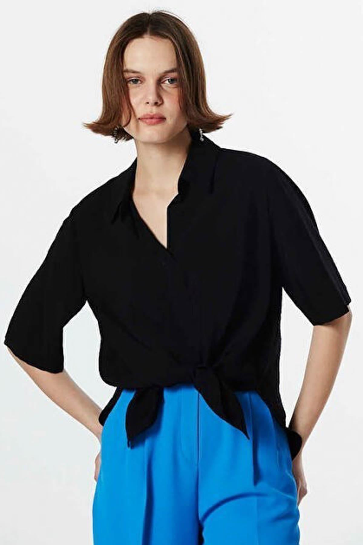 TWIST SIYAH 06197 / BLUZ