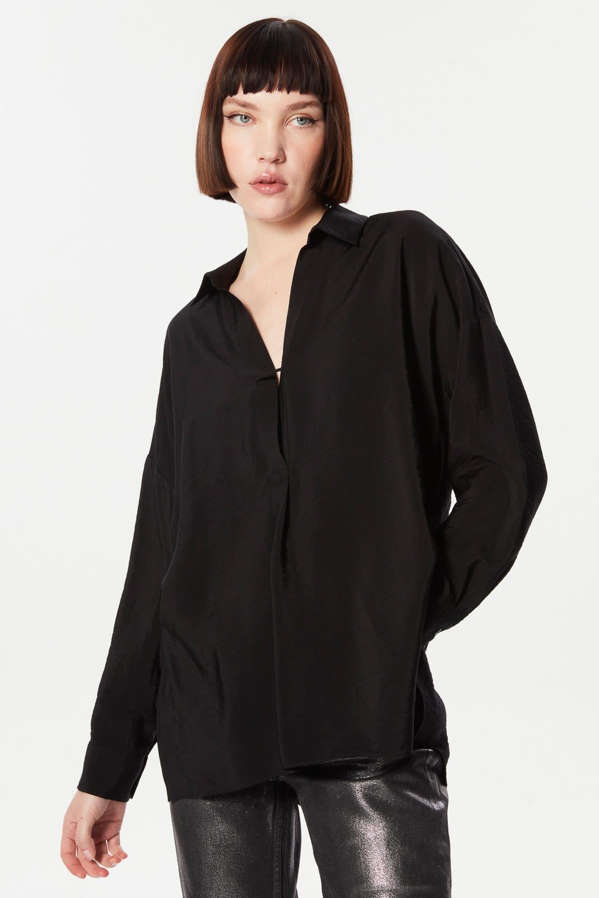 TWIST SIYAH 25133 / GOMLEK