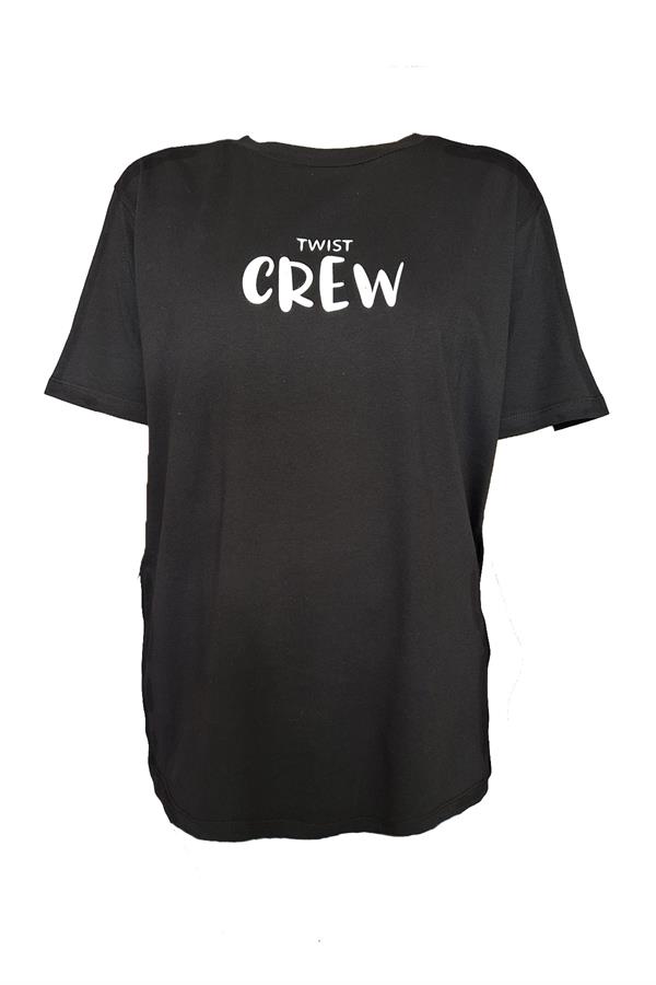 TWIST Siyah Slogan Yazılı T-shirt