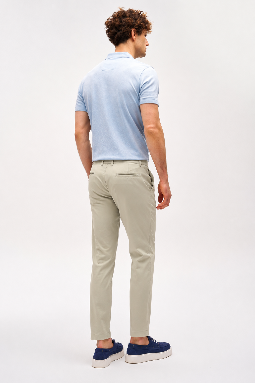 Erkek Bej Pamuklu Dynamic Fit Pantolon