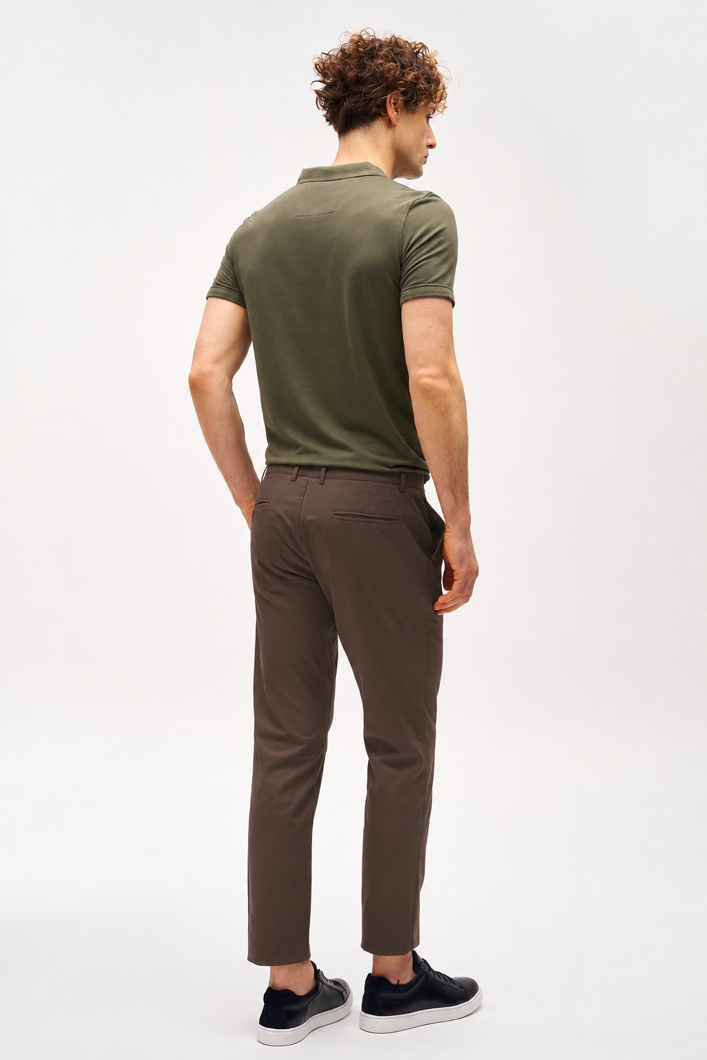 Erkek Kahve Pamuklu Dynamic Fit Pantolon