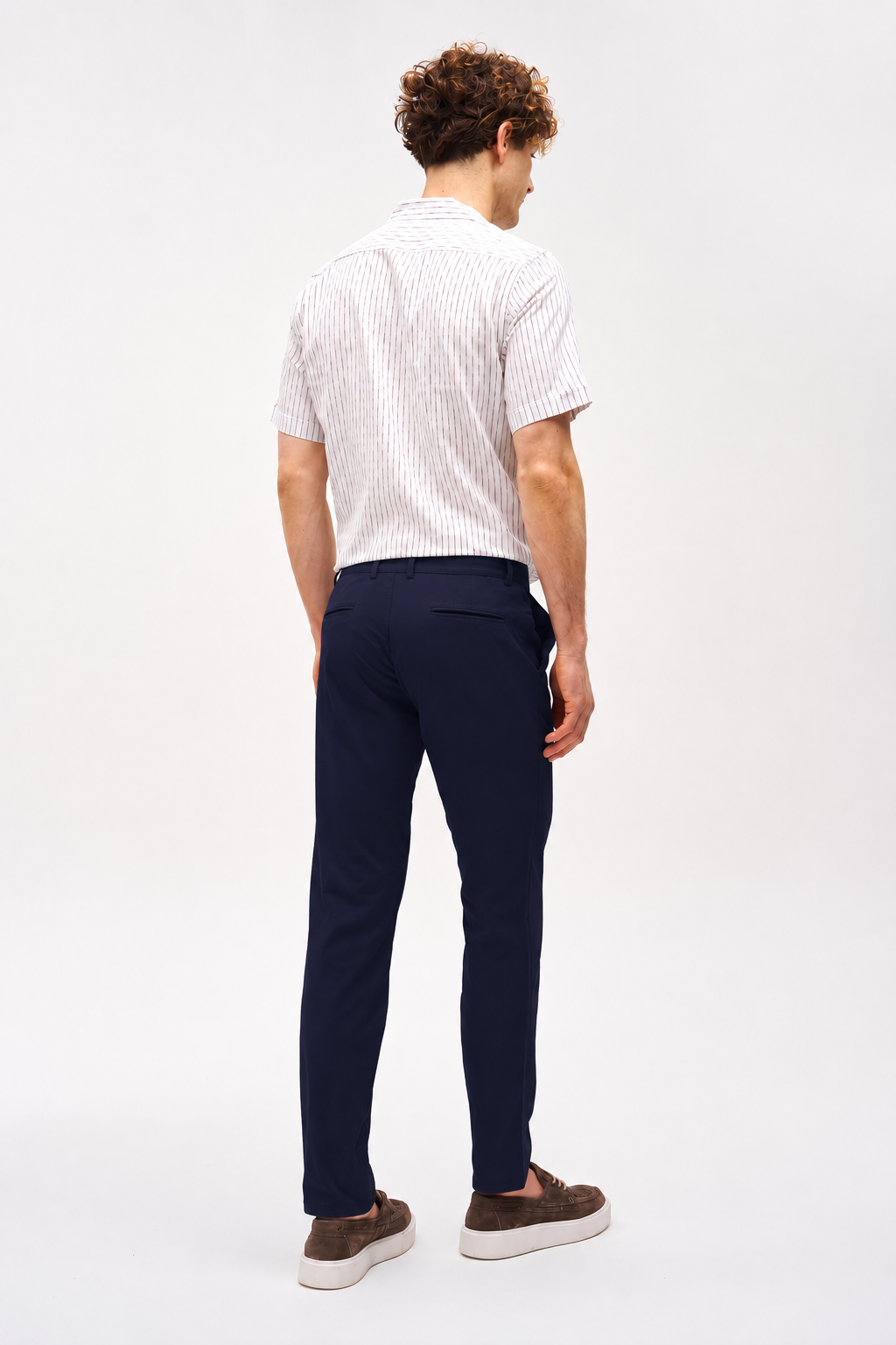 Erkek Lacivert Pamuklu Dynamic Fit Pantolon
