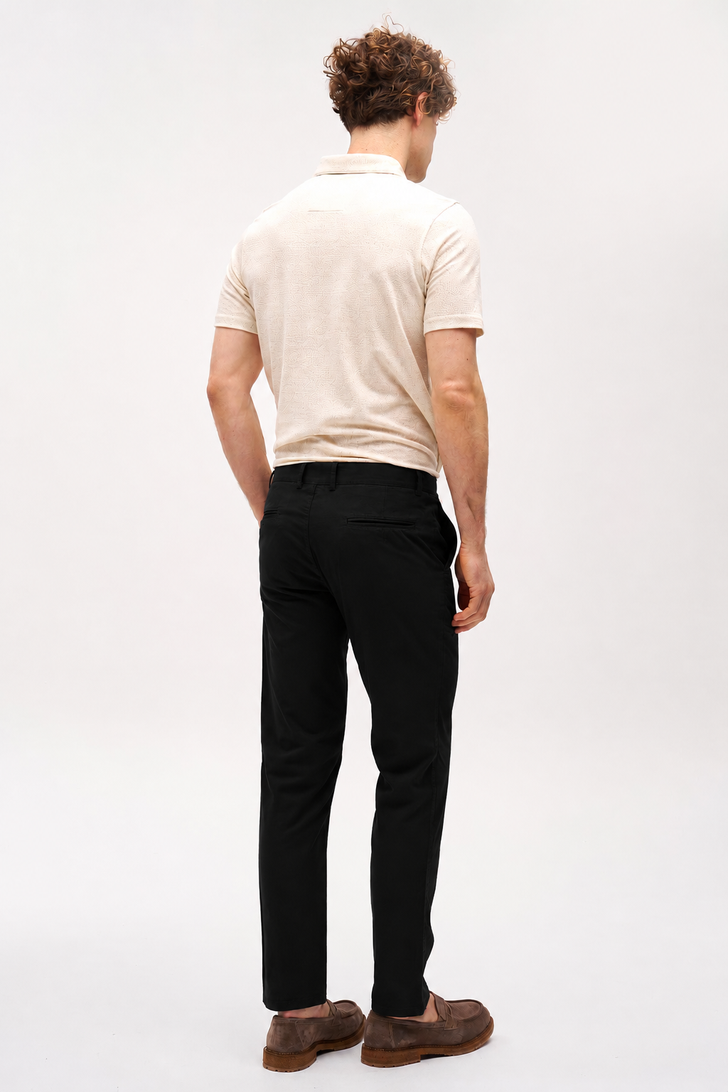 Erkek Siyah Pamuklu Dynamic Fit Pantolon