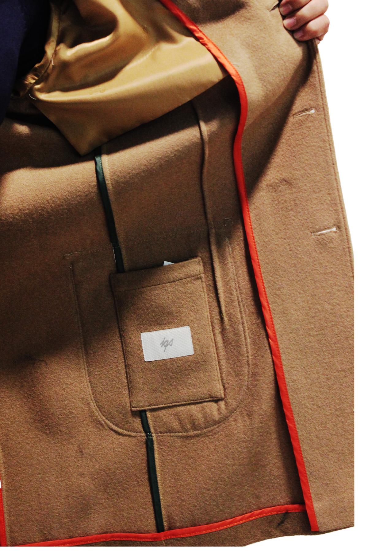 Camel Erkek Ceket Yaka Kaban Yün Karışımlı Regular Fit Model