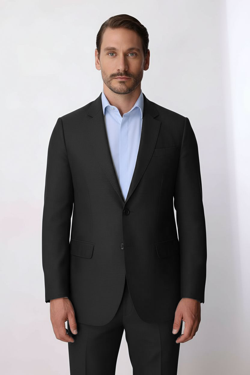 Erkek Füme Regular Fit Klasik Takım Elbise
