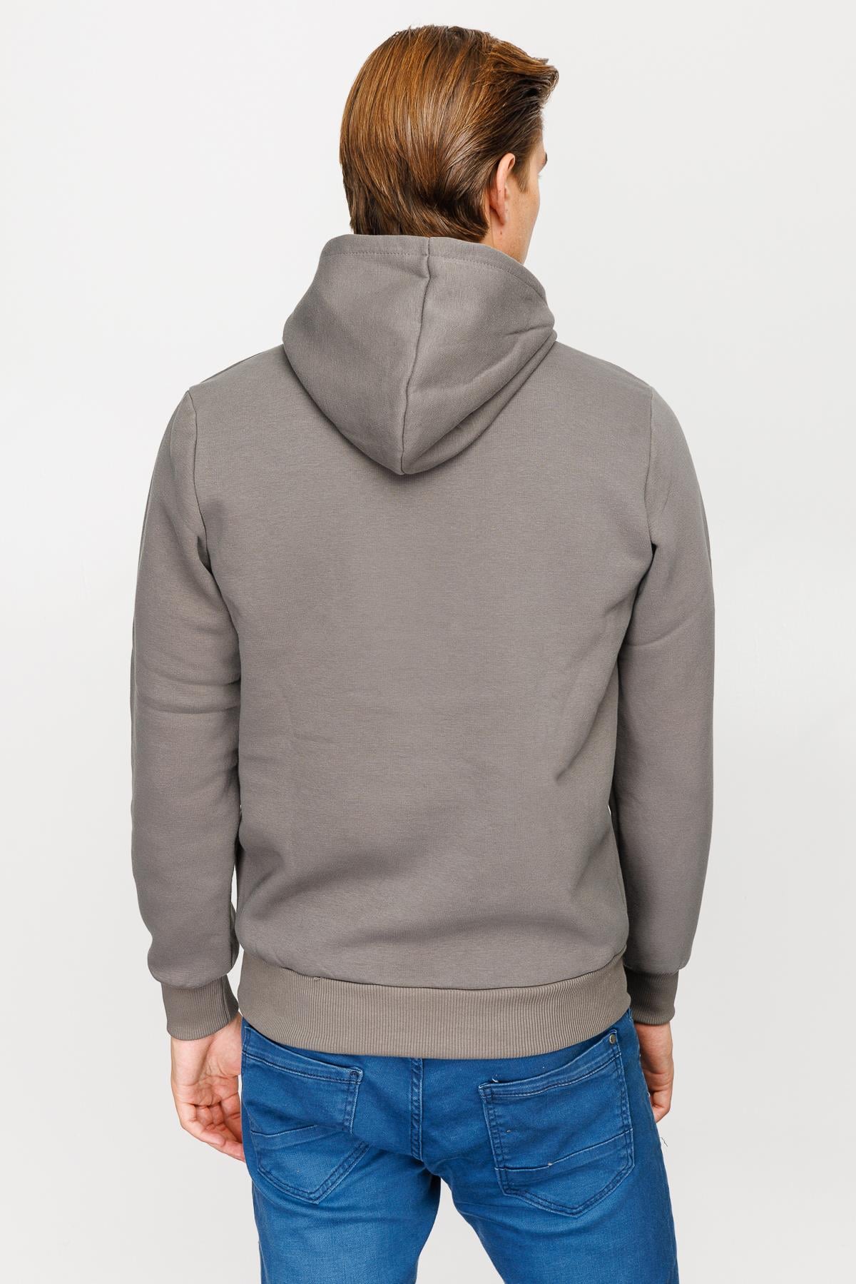 Erkek K.Gri  Kapşonlu Sweatshirt