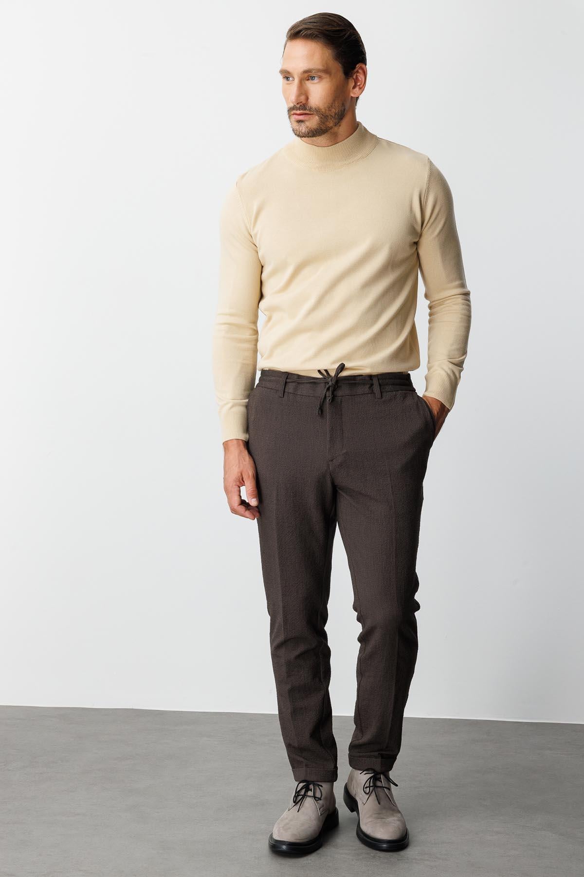 Erkek Kahve Dynamic Fit  Pantolon