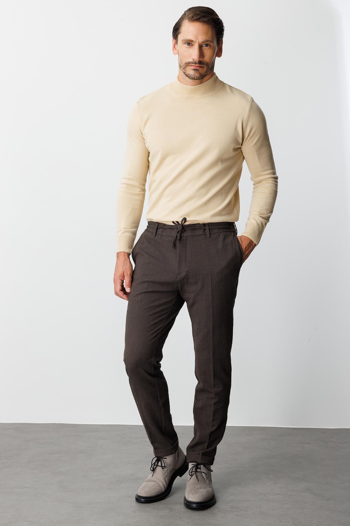 Erkek Kahve Dynamic Fit  Pantolon
