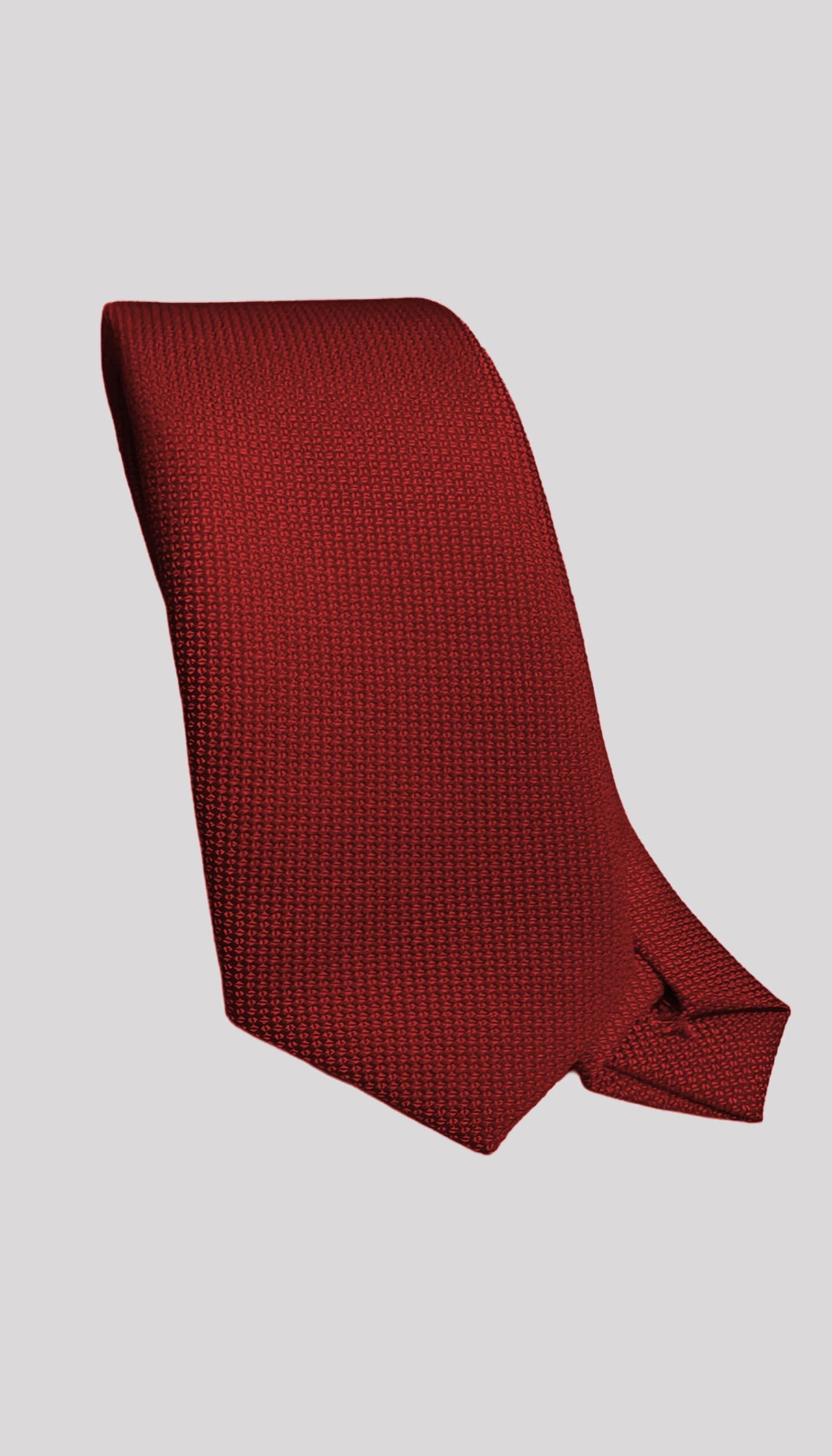 Kırmızı Dokulu Klasik Erkek Kravat