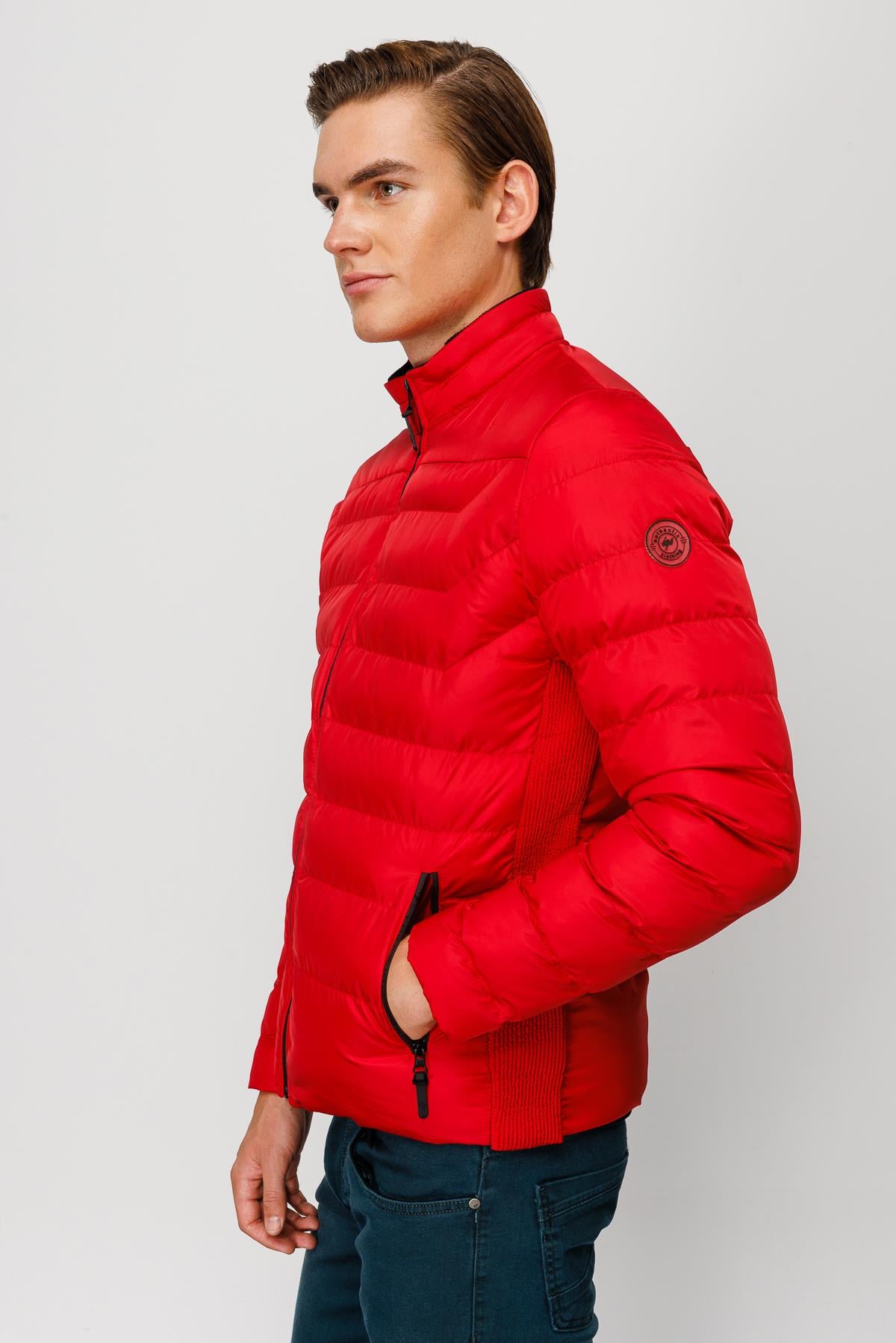 Erkek Kapitone Şişme Mont – Kırmızı
