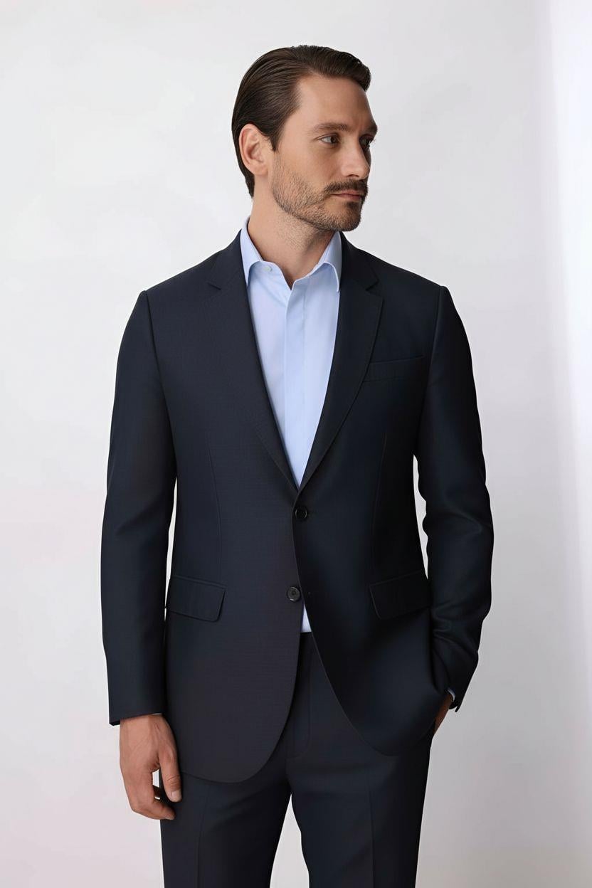 Erkek Lacivert Bari (4 Drop) Klasik Takım Elbise