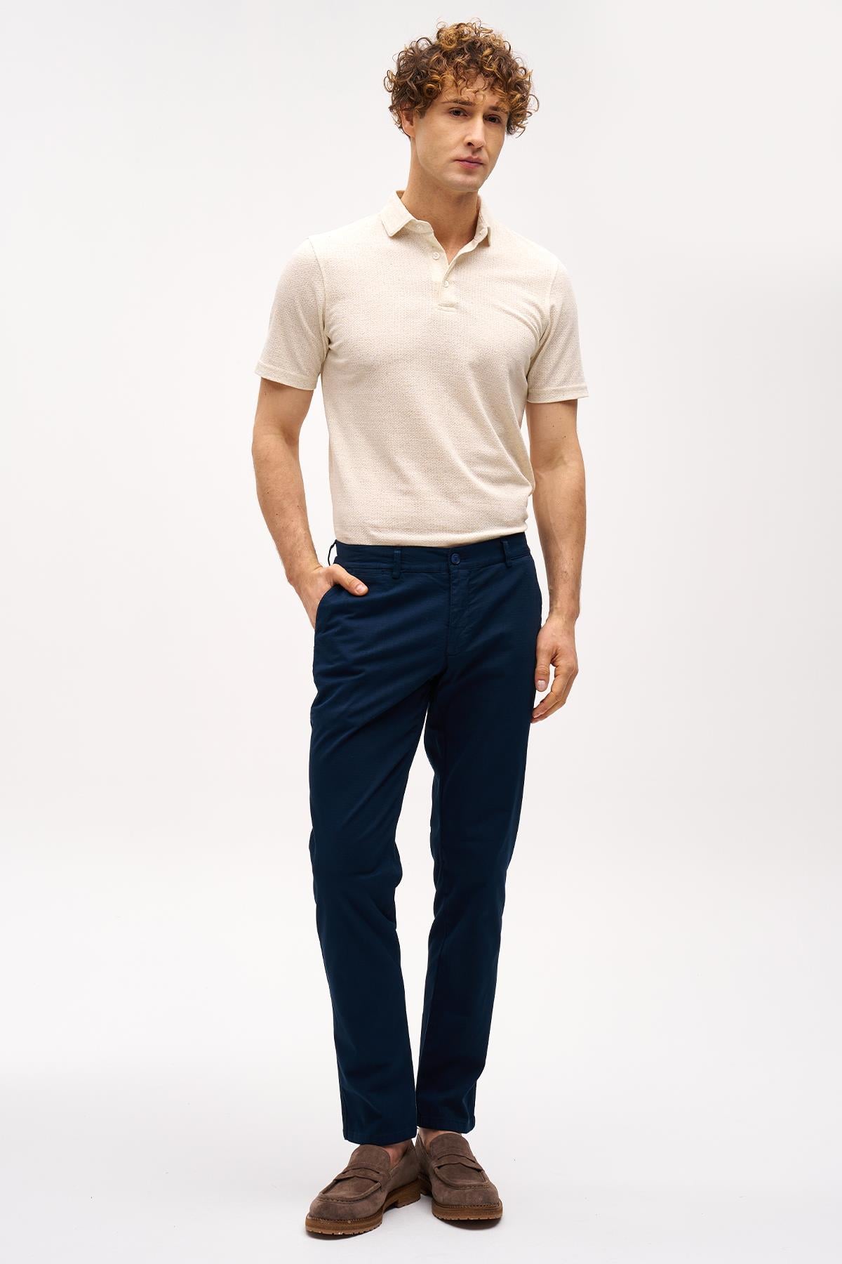 Erkek Lacivert Dynamic Fit  Pantolon