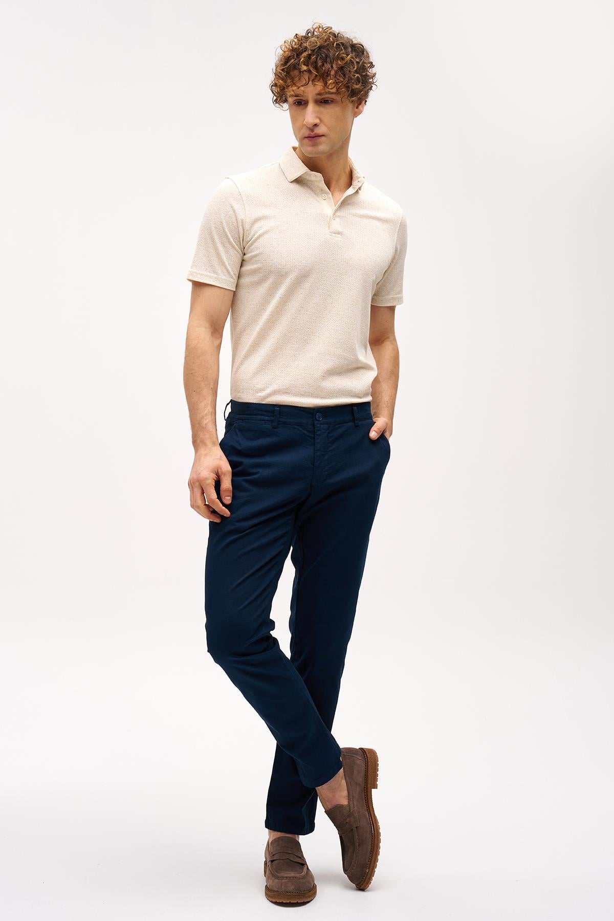 Erkek Lacivert Dynamic Fit  Pantolon